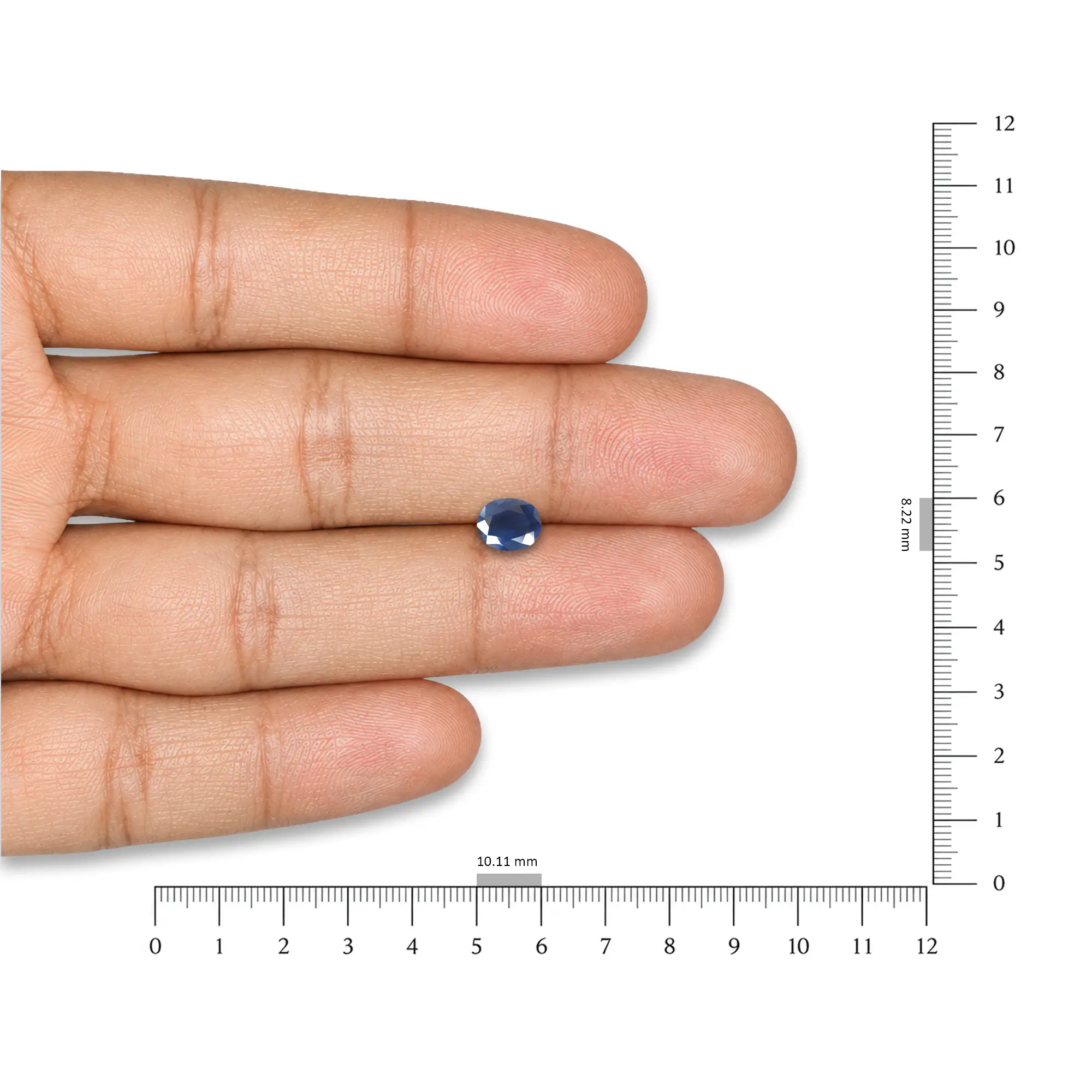 Natural Blue Sapphire (Neelam) 2.81 Ct, Oval, Thailand – Beryllium-diffused, IGTL Certified – front view thumbnail