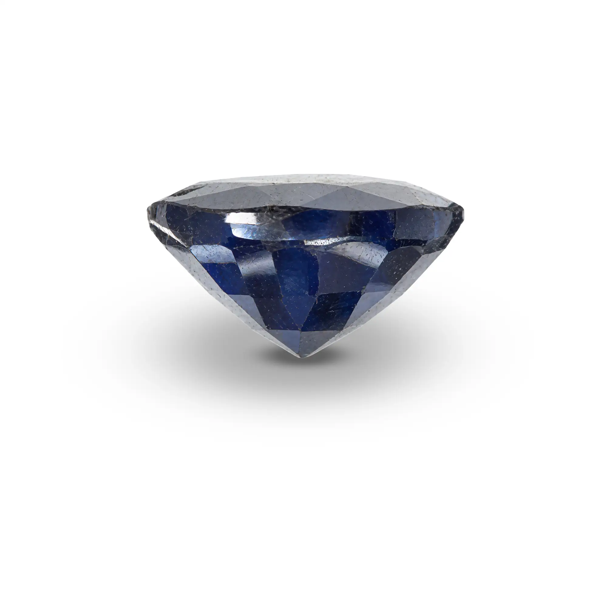 Natural Blue Sapphire (Neelam) 2.46 Ct, Round, Thailand – Beryllium-diffused, IGTL Certified – front view thumbnail