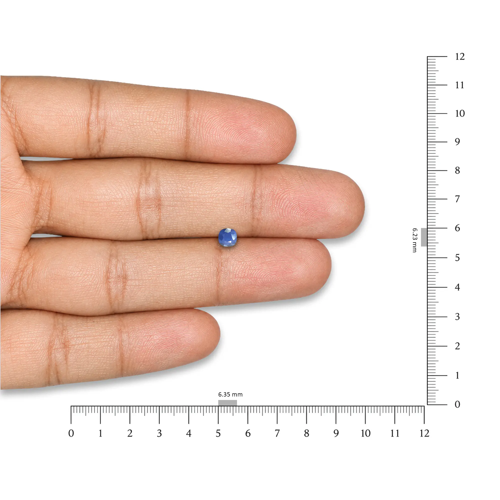 Natural Blue Sapphire (Neelam) 1.34 Ct, Cushion, Thailand – Beryllium-diffused, IGTL Certified – front view thumbnail