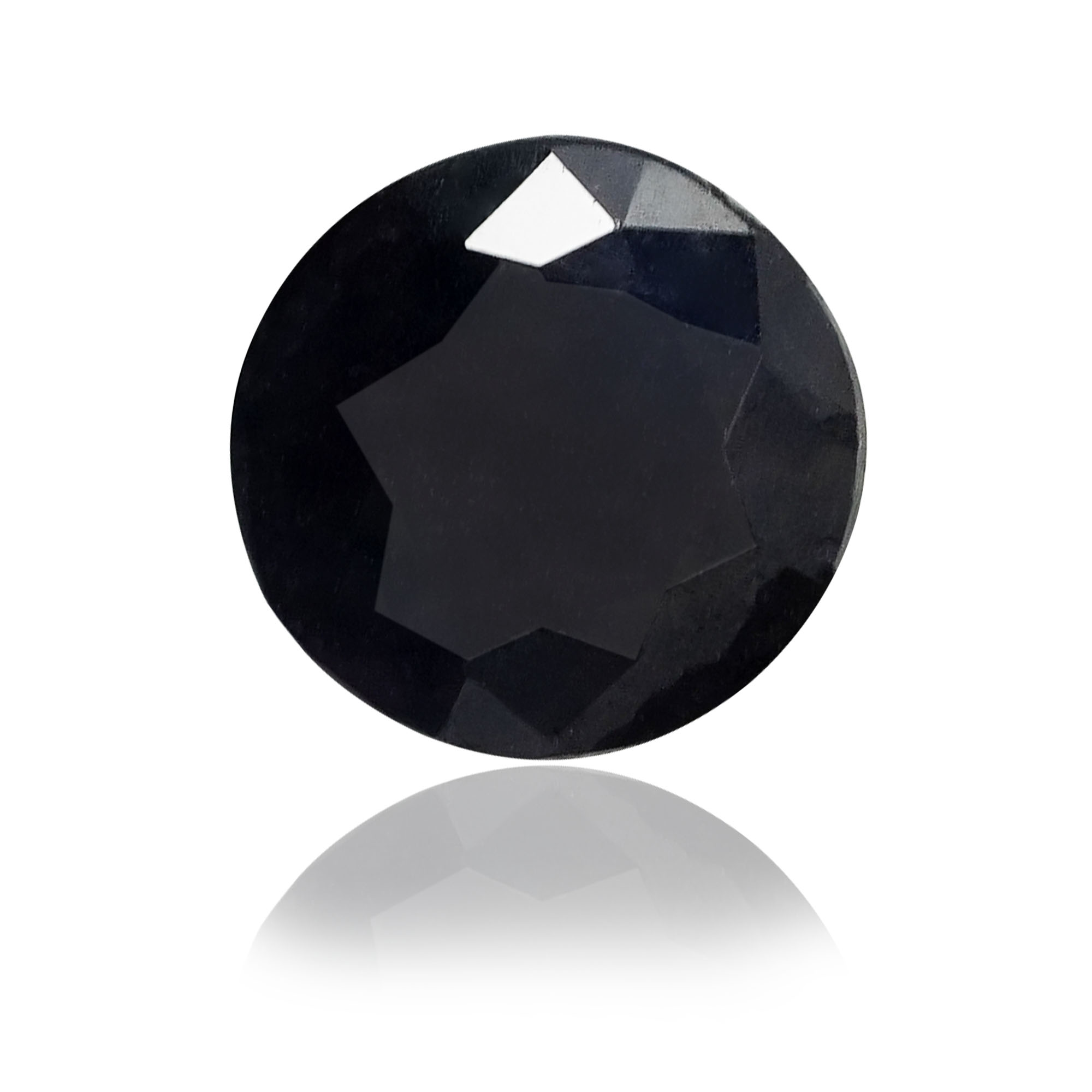 Natural Blue Sapphire (Neelam) 1.53 Ct, Round, Thailand – Beryllium-diffused, IGTL Certified – front view thumbnail
