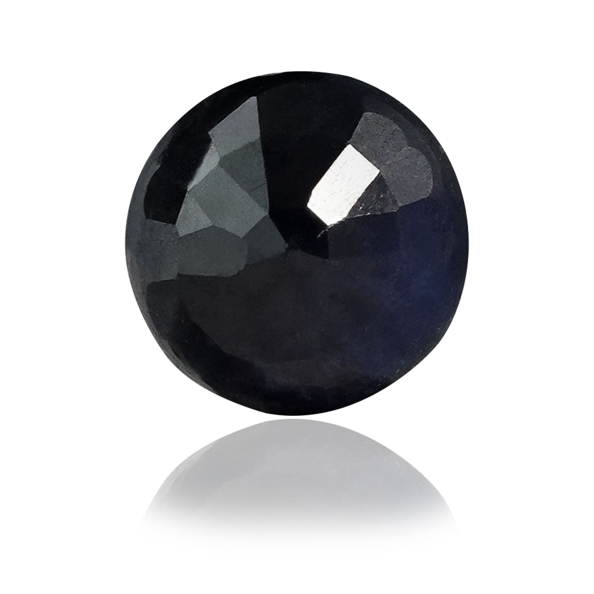 Natural Blue Sapphire (Neelam) 1.53 Ct, Round, Thailand – Beryllium-diffused, IGTL Certified – front view thumbnail