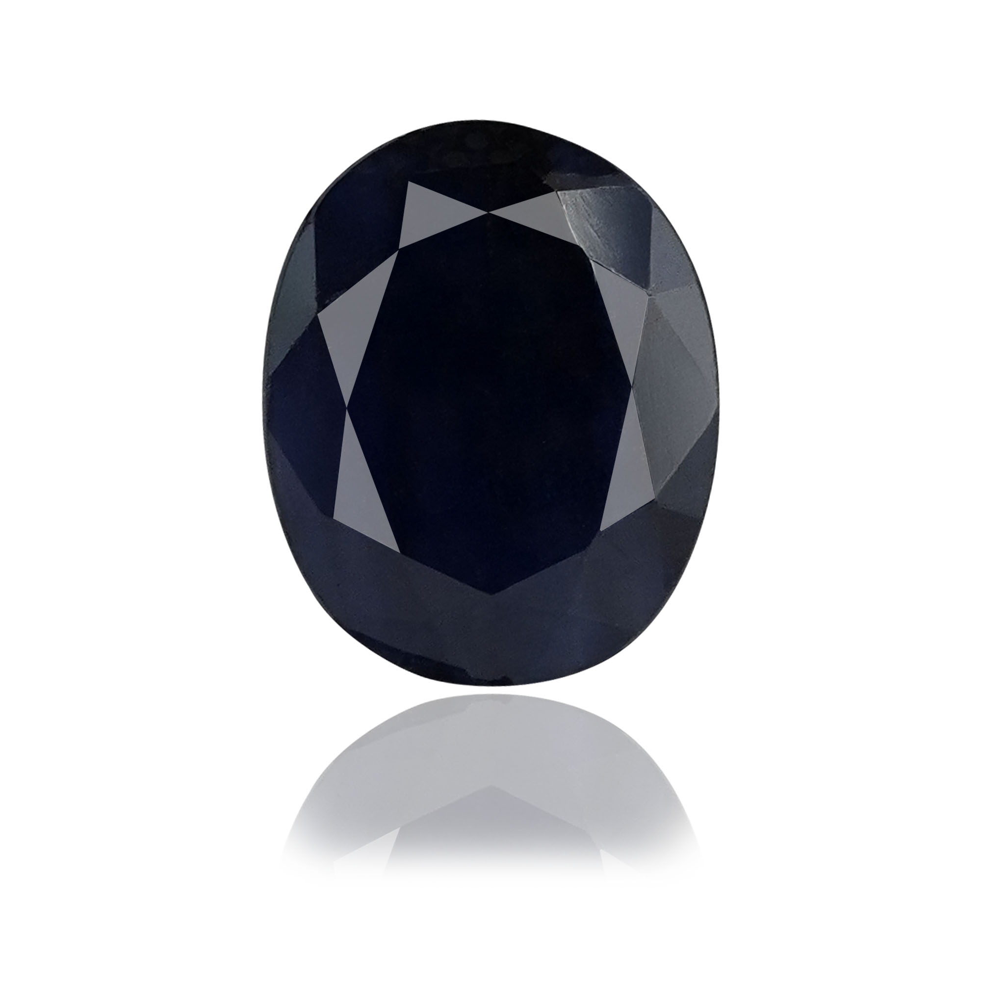 Natural Blue Sapphire (Neelam) 2.48 Ct, Oval, Thailand – Beryllium-diffused, IGTL Certified – front view thumbnail