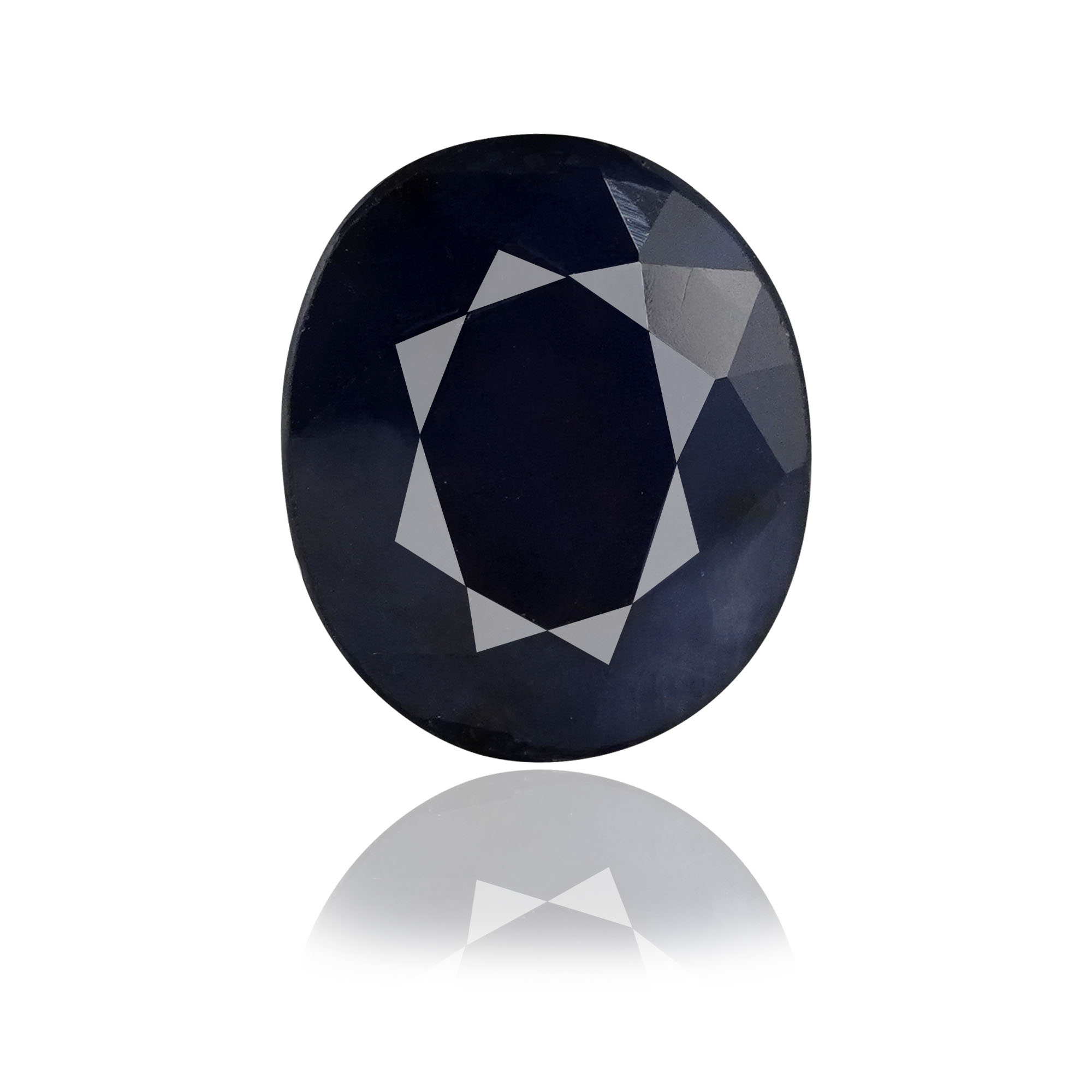 Natural Blue Sapphire (Neelam) 5.62 Ct, Oval, Thailand – Beryllium-diffused, IGTL Certified – front view thumbnail