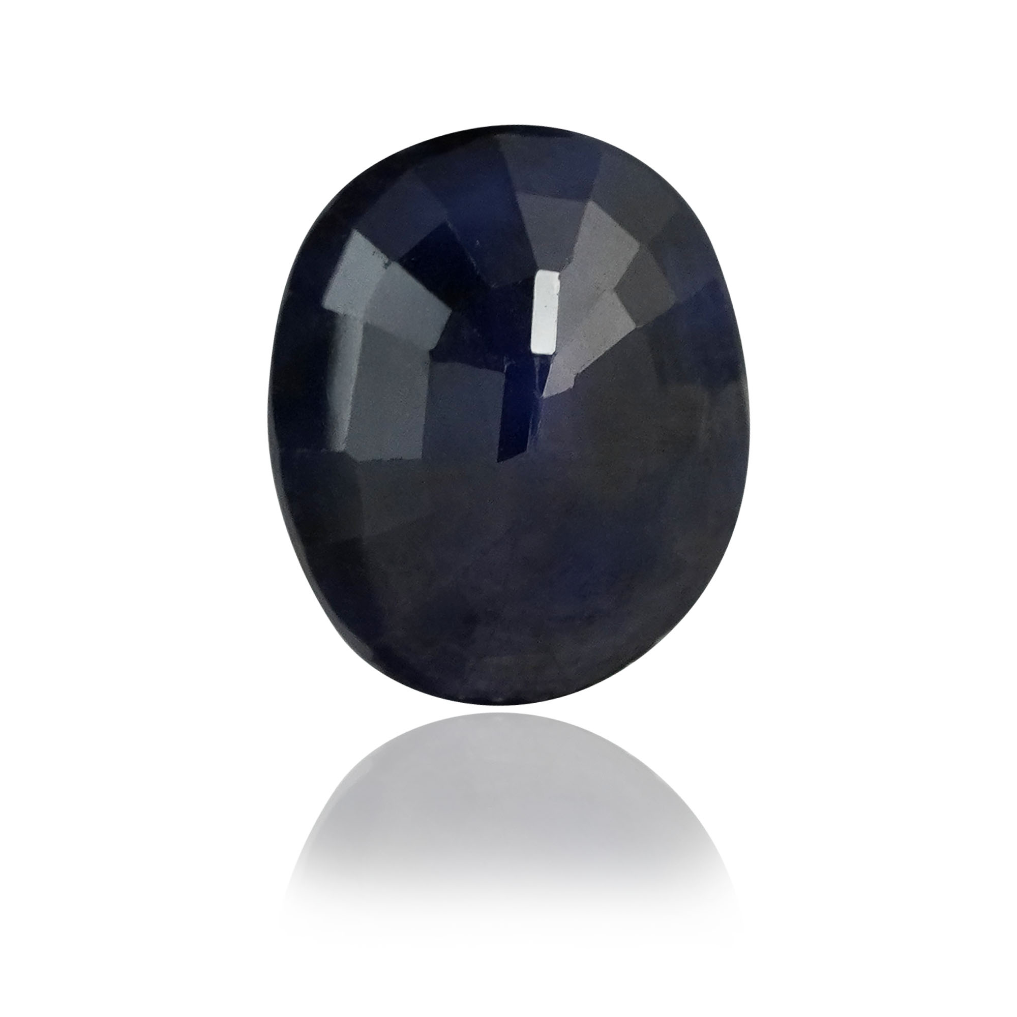 Natural Blue Sapphire (Neelam) 5.76 Ct, Oval, Thailand – Beryllium-diffused, IGTL Certified – front view thumbnail