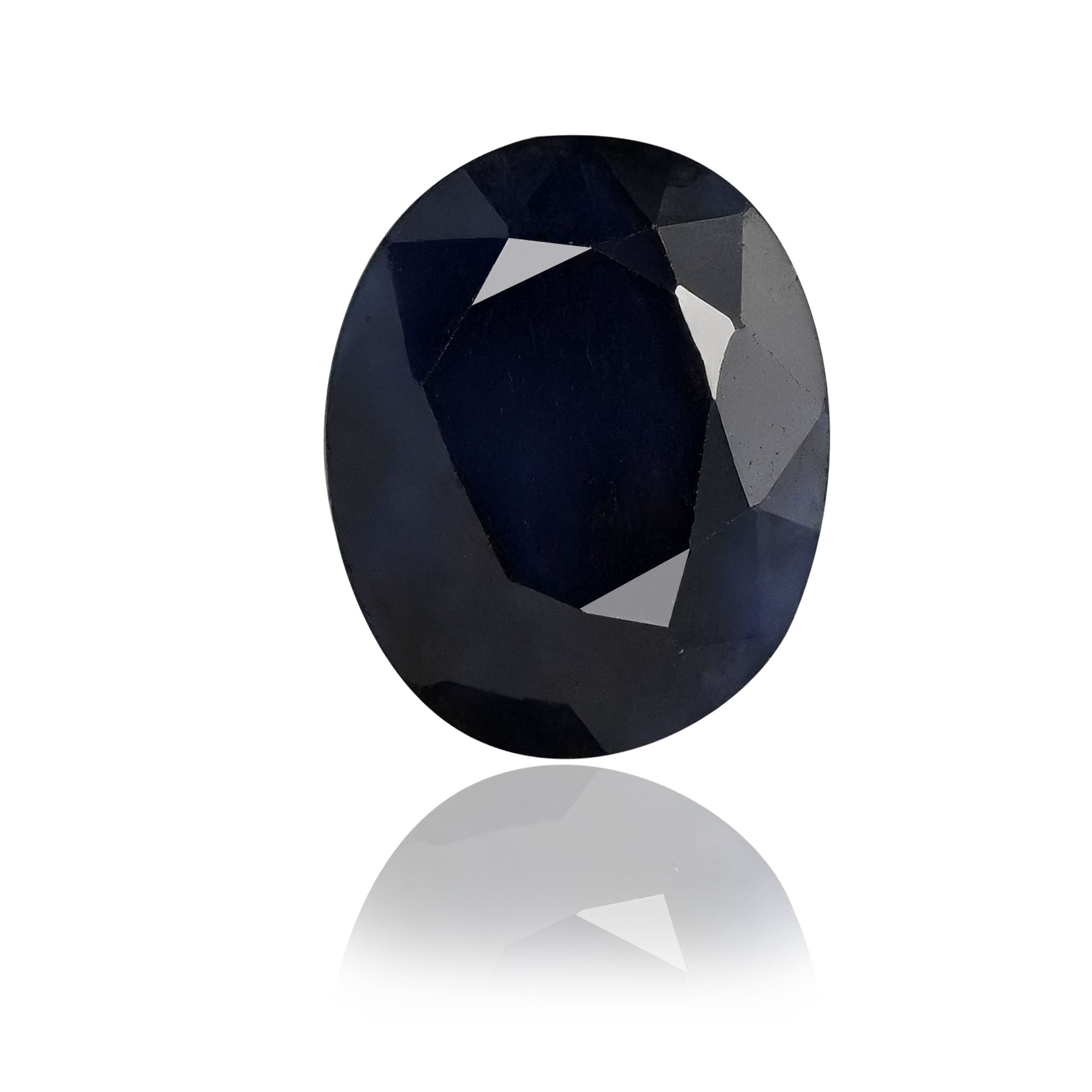 Natural Blue Sapphire (Neelam) 4.38 Ct, Oval, Thailand – Beryllium-diffused, IGTL Certified – front view thumbnail