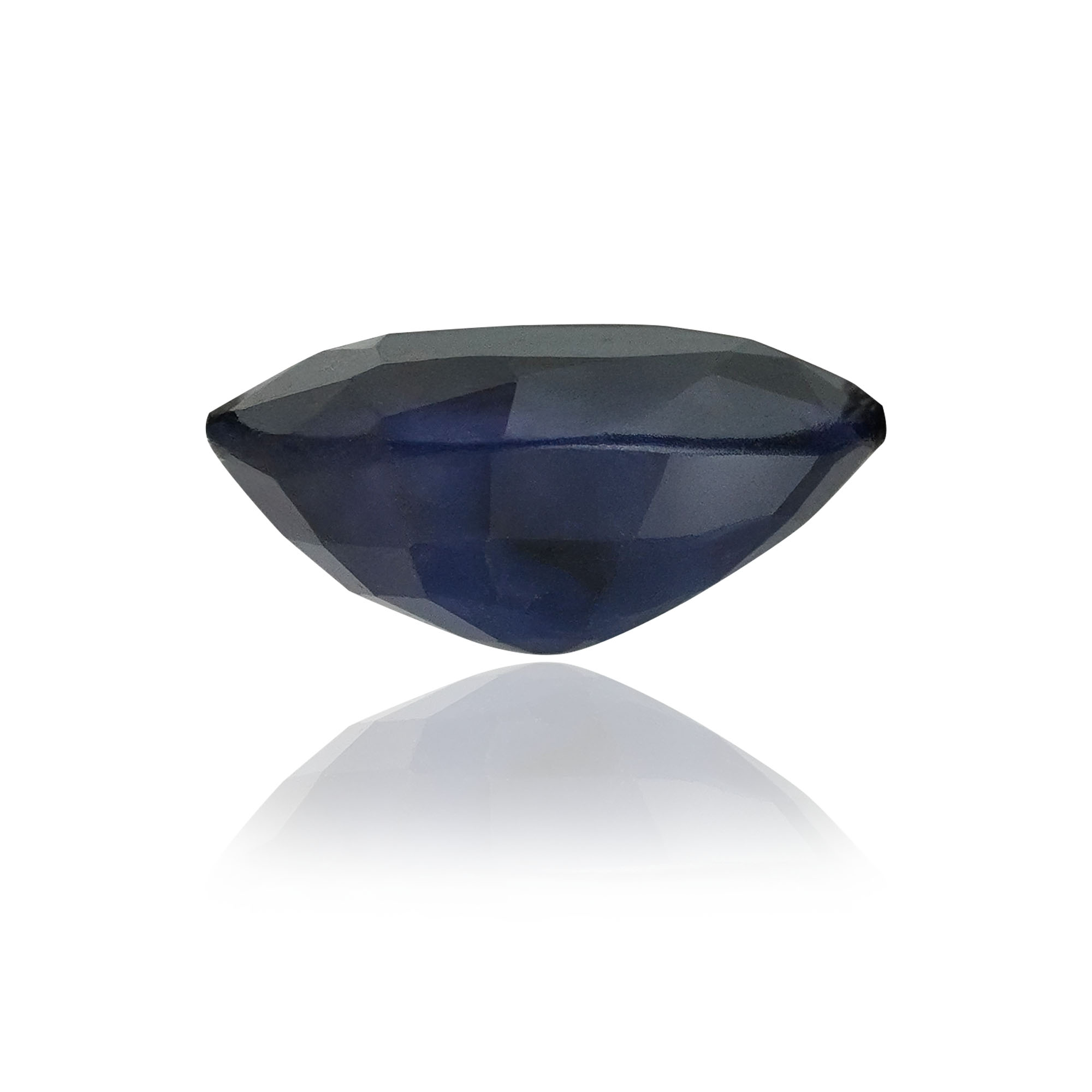Natural Blue Sapphire (Neelam) 4.38 Ct, Oval, Thailand – Beryllium-diffused, IGTL Certified – front view thumbnail