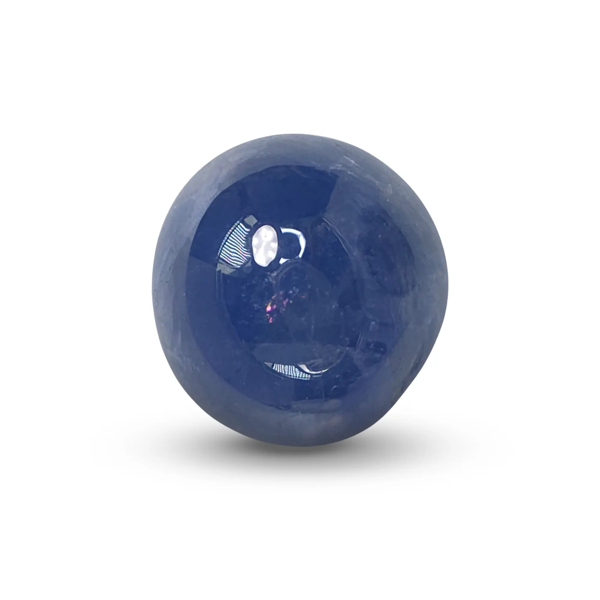 Natural Unheated Blue Sapphire (Neelam) 5.14 Ct, Semiround, Burma – IGTL Certified – front view thumbnail
