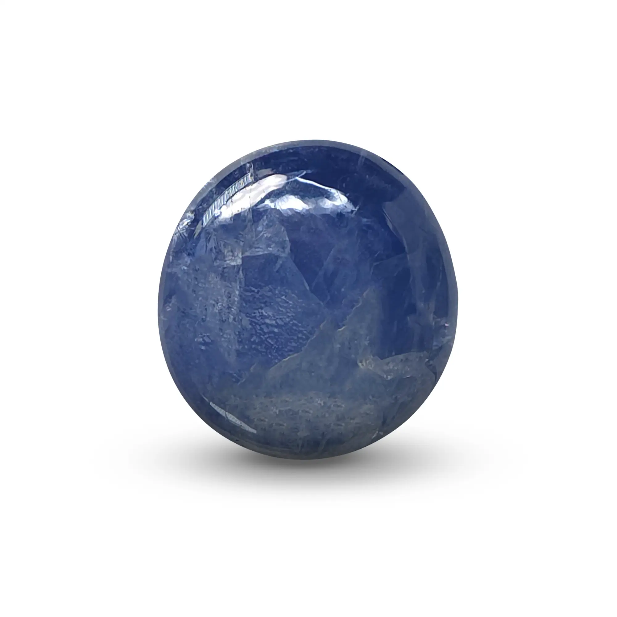 Natural Unheated Blue Sapphire (Neelam) 5.14 Ct, Semiround, Burma – IGTL Certified – front view thumbnail