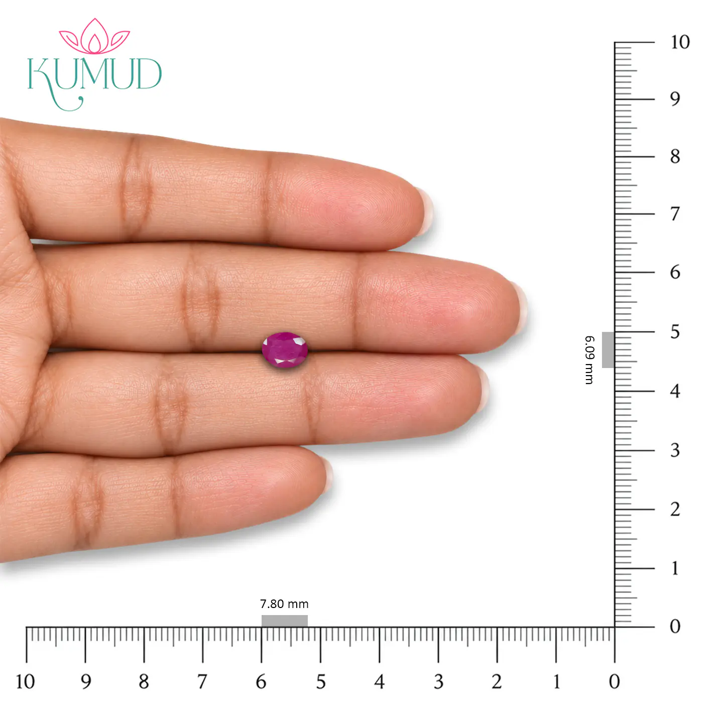 Natural Ruby (Manik) 1.85 Ct, Oval, Burma – IGTL Certified – front view thumbnail