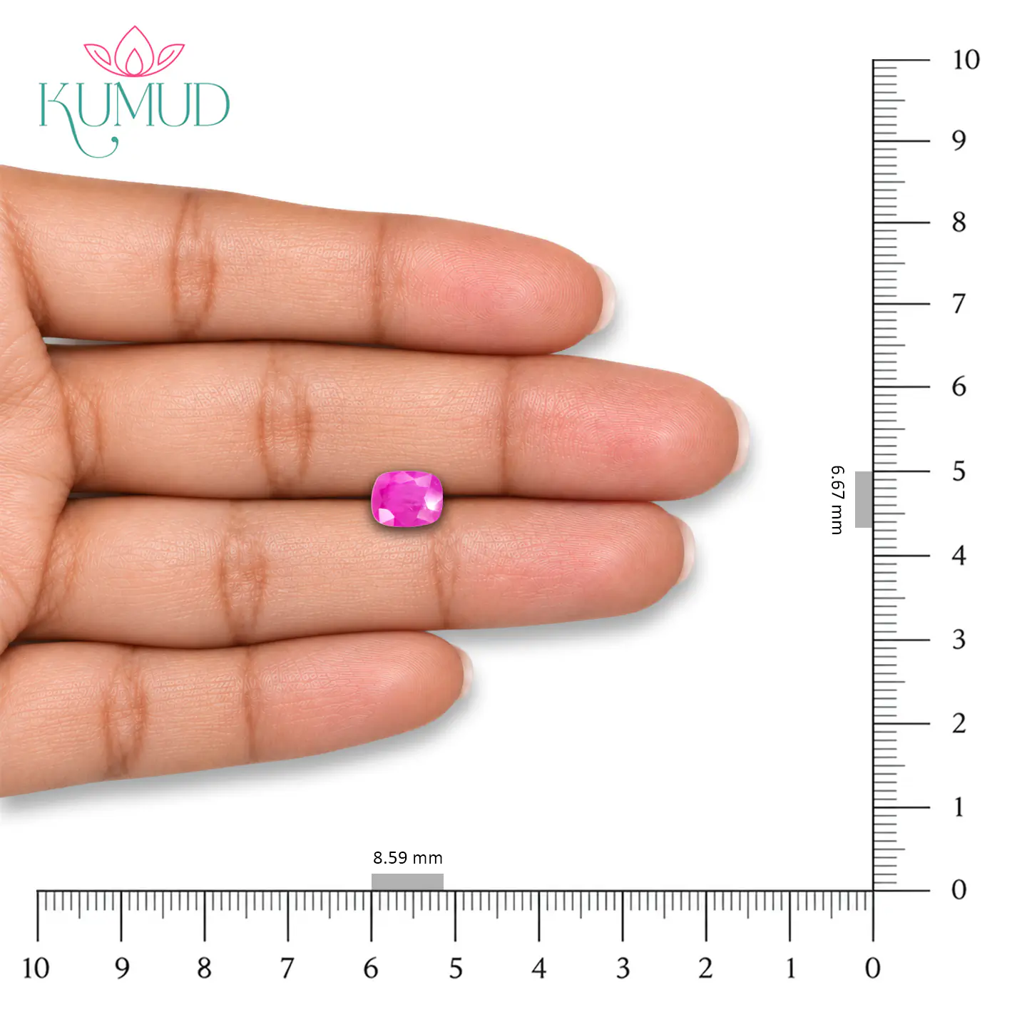 Natural Ruby (Manik) 2.81 Ct, Cushion, Burma – IGTL Certified – front view thumbnail