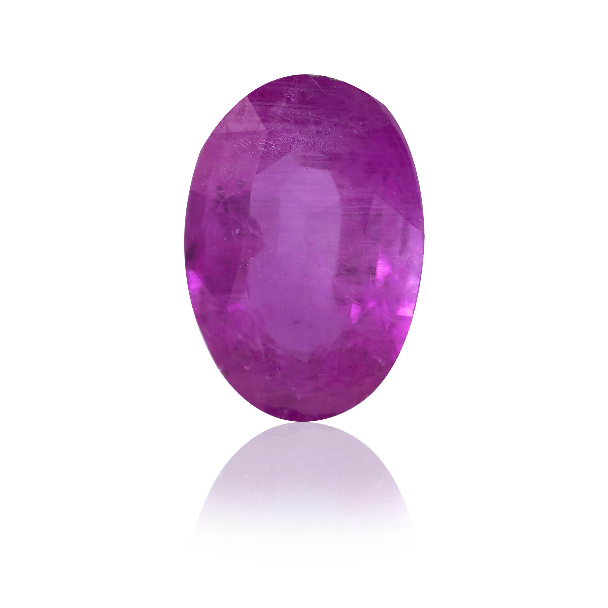 Natural Ruby (Manik) 2.25 Ct, Oval, Burma – IGTL Certified – front view thumbnail