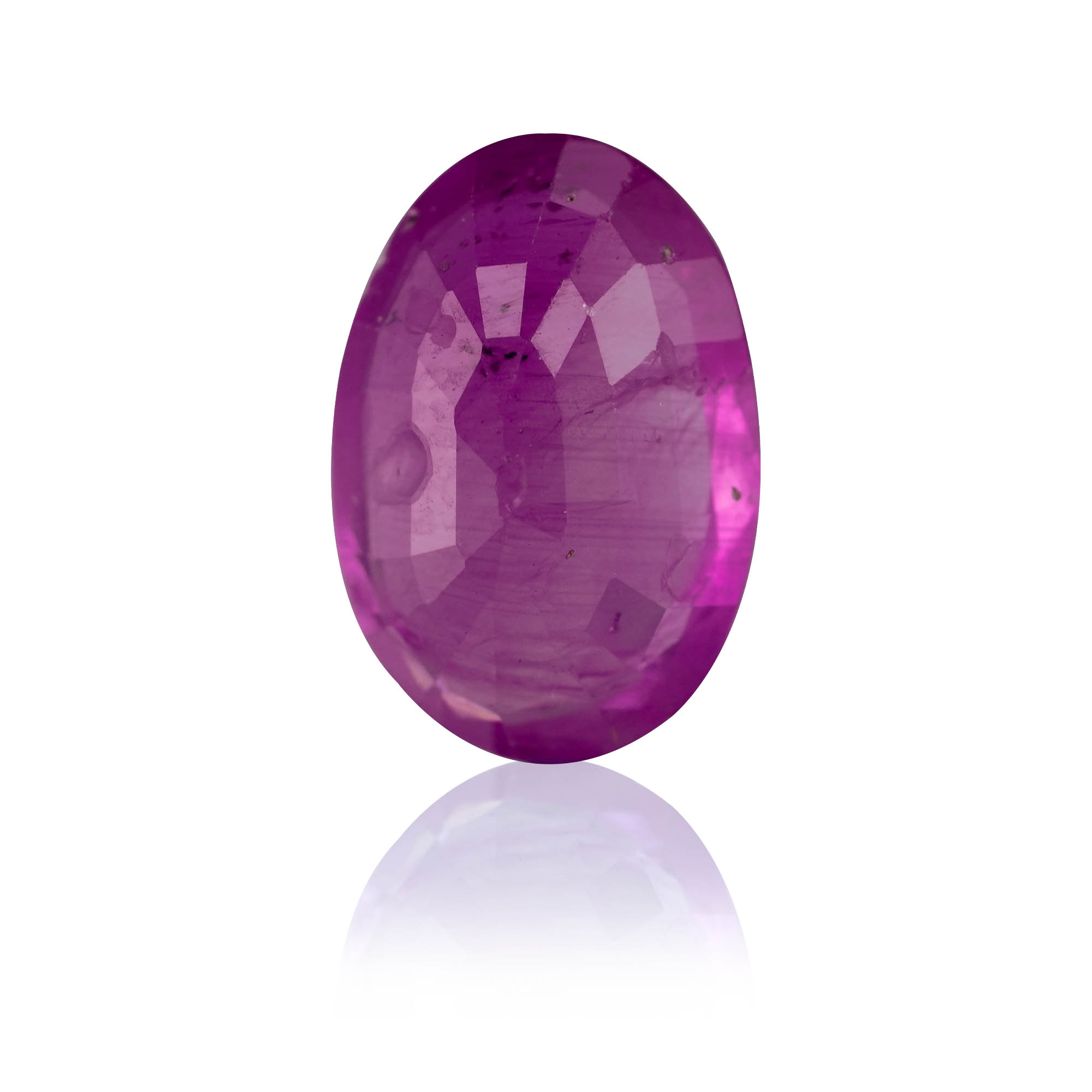 Natural Ruby (Manik) 2.25 Ct, Oval, Burma – IGTL Certified – front view thumbnail