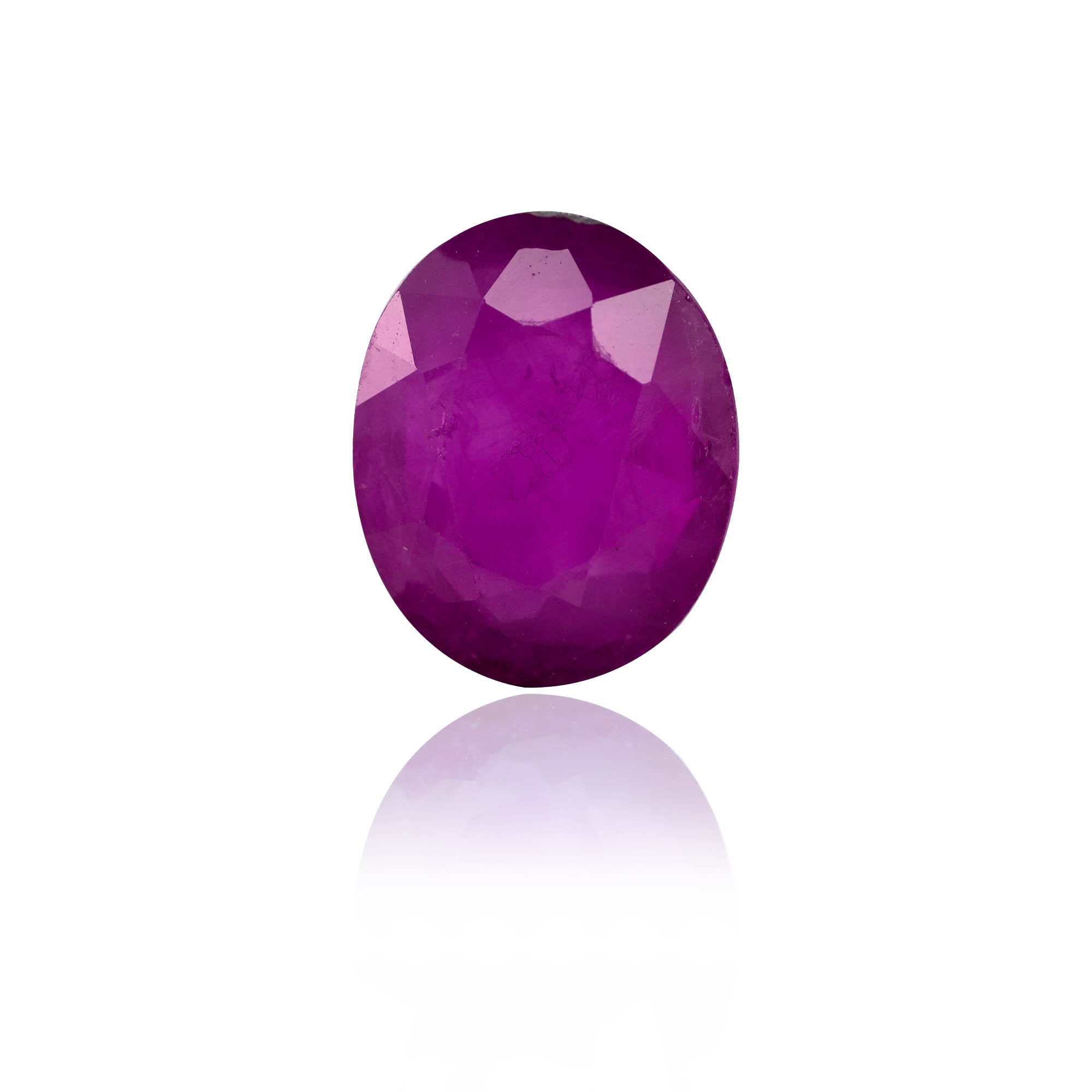 Natural Ruby (Manik) 2.63 Ct, Oval, Burma – IGTL Certified – front view thumbnail