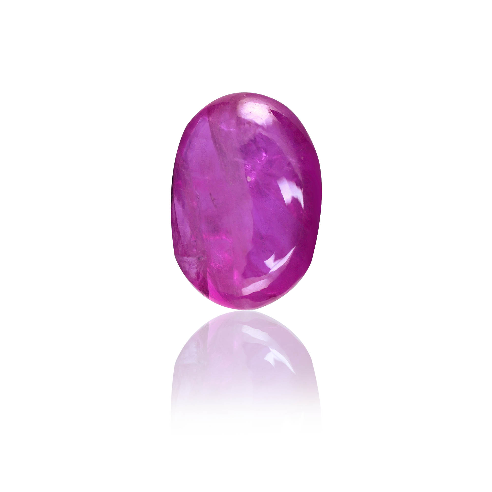 Natural Ruby (Manik) 1.2 Ct, Oval Cabochon, Burma – IGTL Certified – front view thumbnail