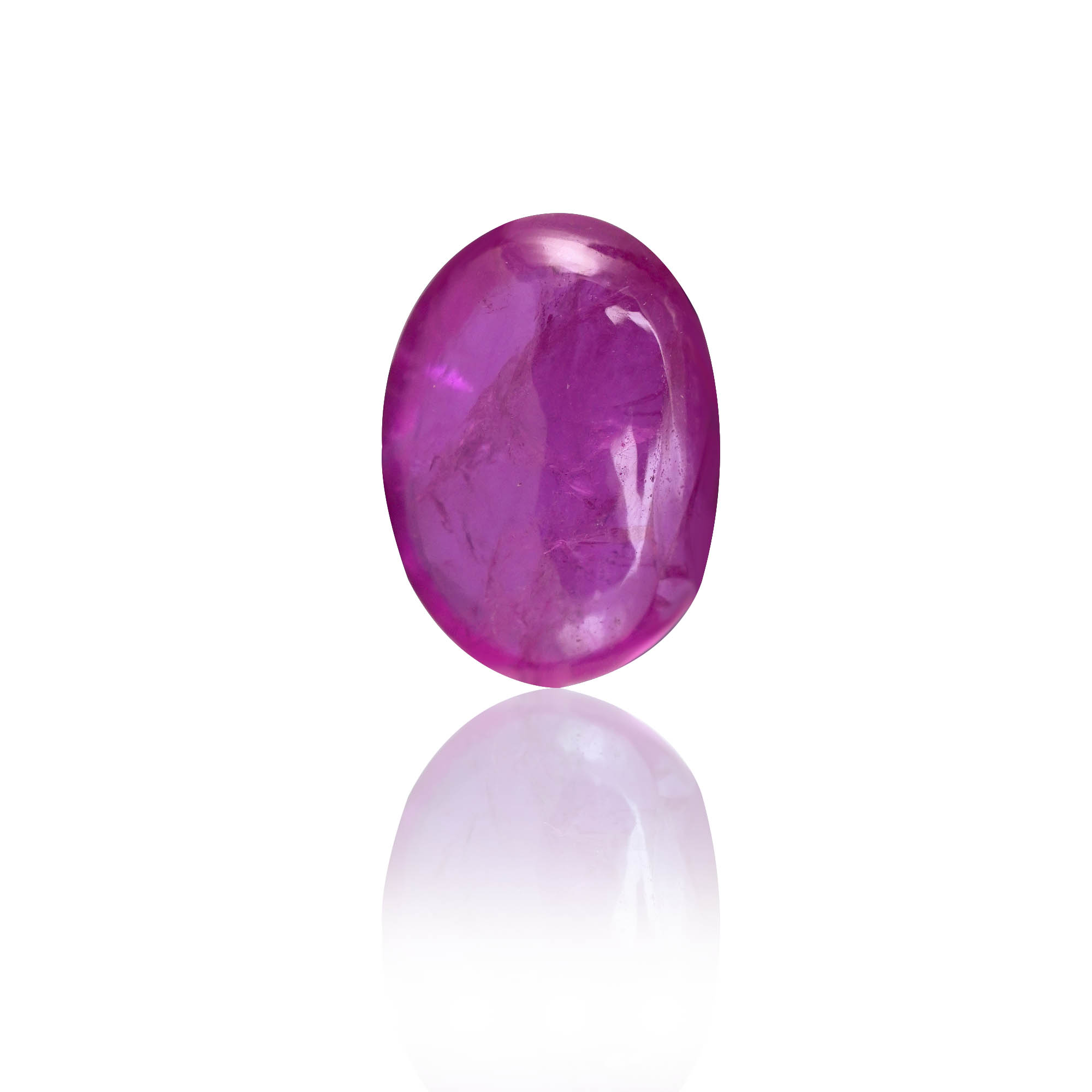 Natural Ruby (Manik) 1.2 Ct, Oval Cabochon, Burma – IGTL Certified – front view thumbnail