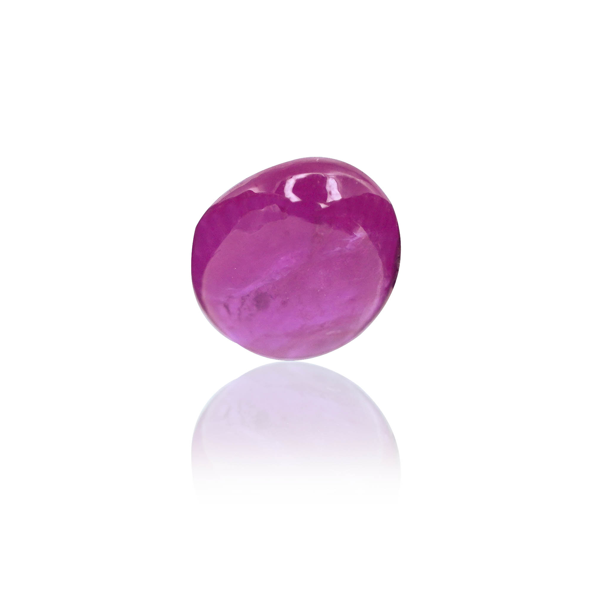 Natural Ruby (Manik) 1.2 Ct, Oval Cabochon, Burma – IGTL Certified – front view thumbnail