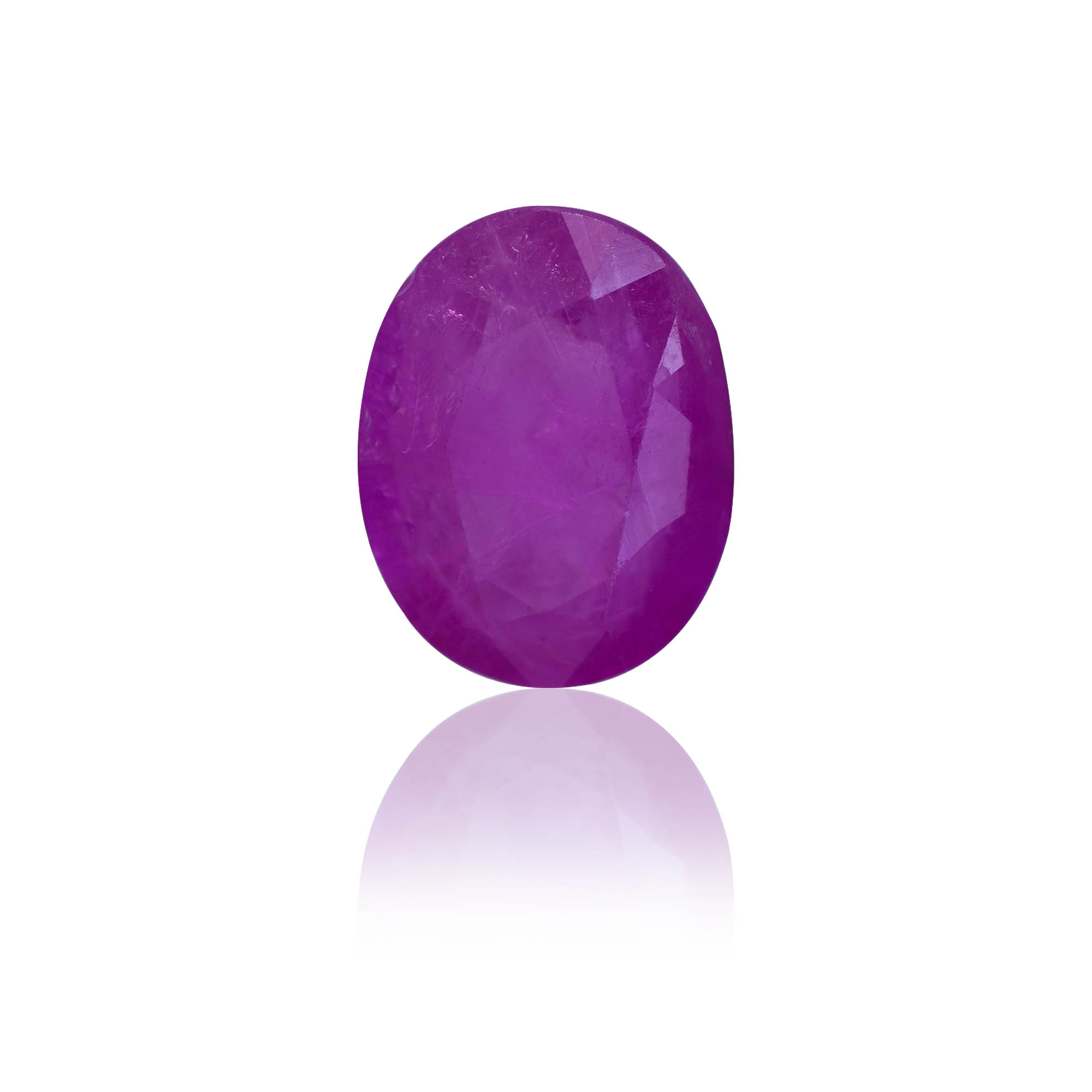 Natural Ruby (Manik) 2.36 Ct, Oval, Burma – IGTL Certified – front view thumbnail