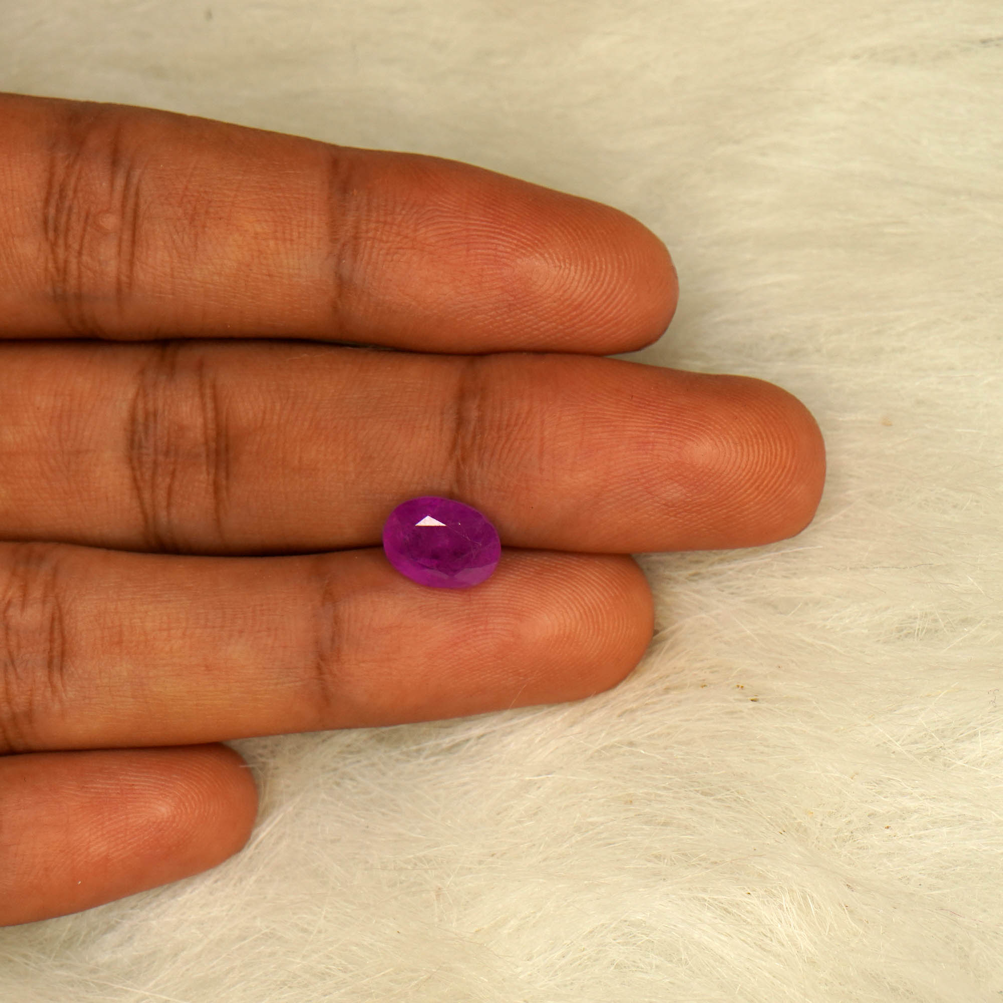 Natural Ruby (Manik) 2.36 Ct, Oval, Burma – IGTL Certified – front view thumbnail