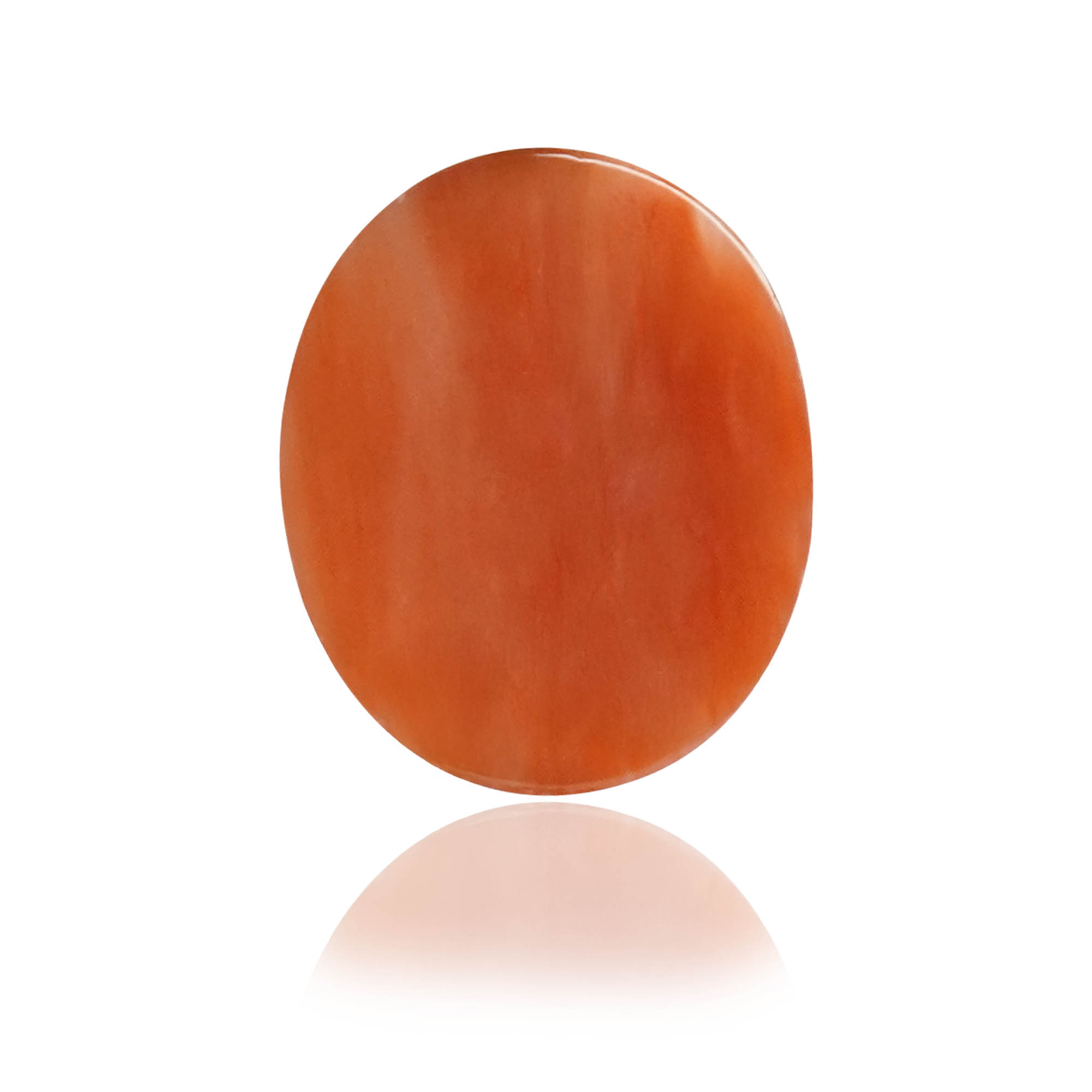Natural Red Coral (Moonga) 2.55 Ct, Oval, Japanese – IGTL Certified – front view thumbnail