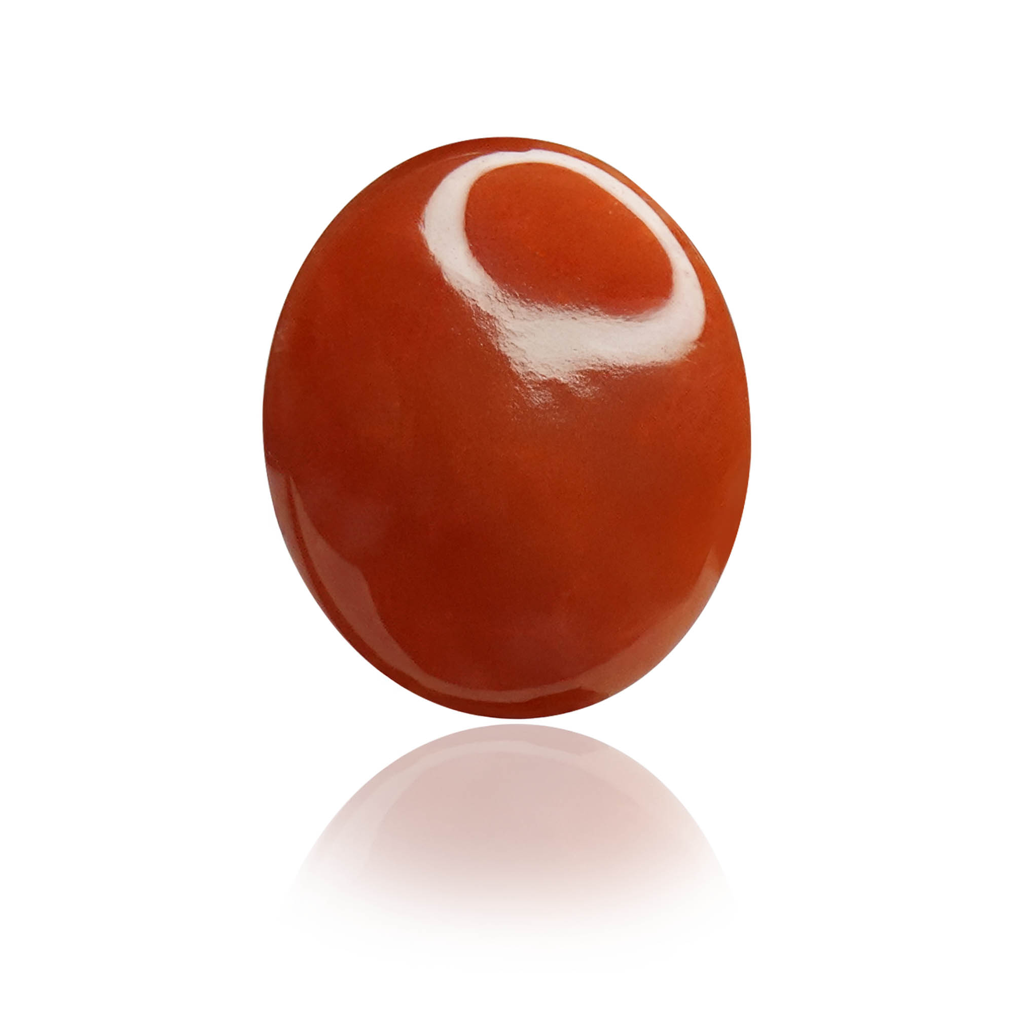 Natural Red Coral (Moonga) 2.29 Ct, Oval, Japanese (Lot CO056) – IGTL Certified – front view thumbnail