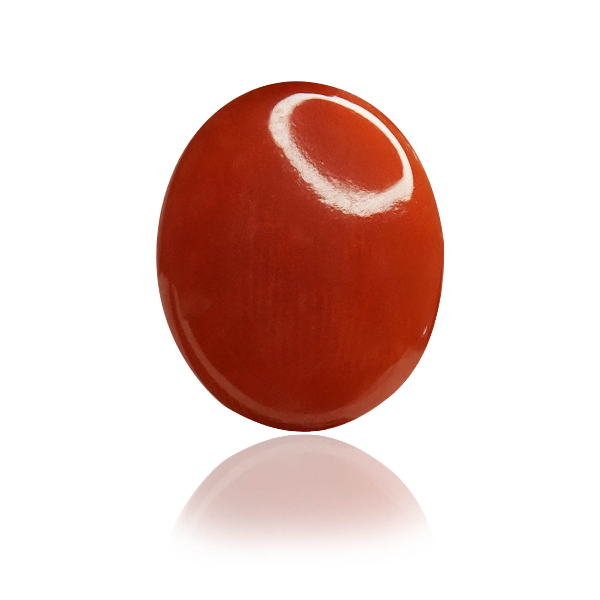 Natural Red Coral (Moonga) 2.29 Ct, Oval, Japanese (Lot CO058) – IGTL Certified – front view thumbnail
