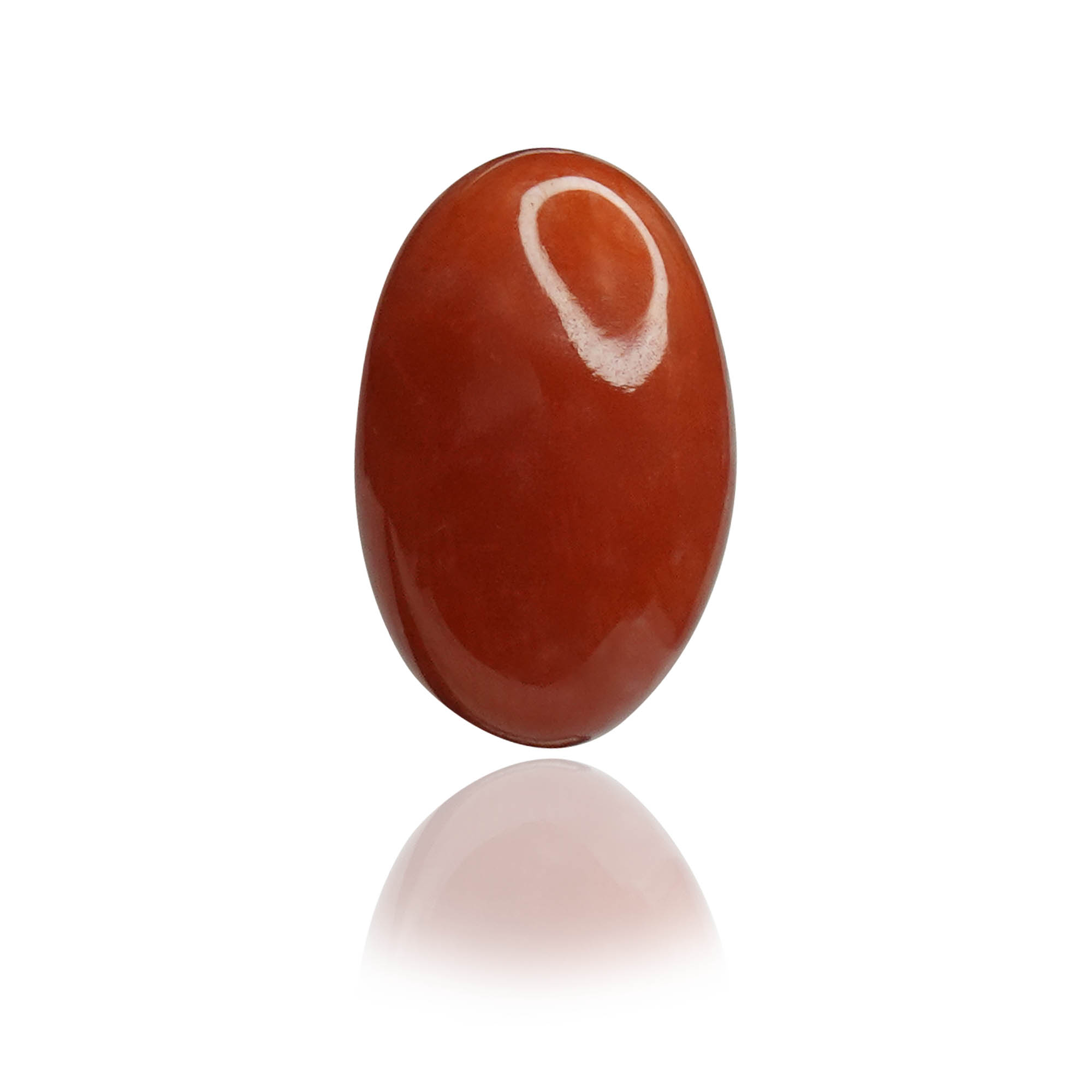 Natural Red Coral (Moonga) 3.64 Ct, Oval, Japanese (Lot CO066) – IGTL Certified – front view thumbnail