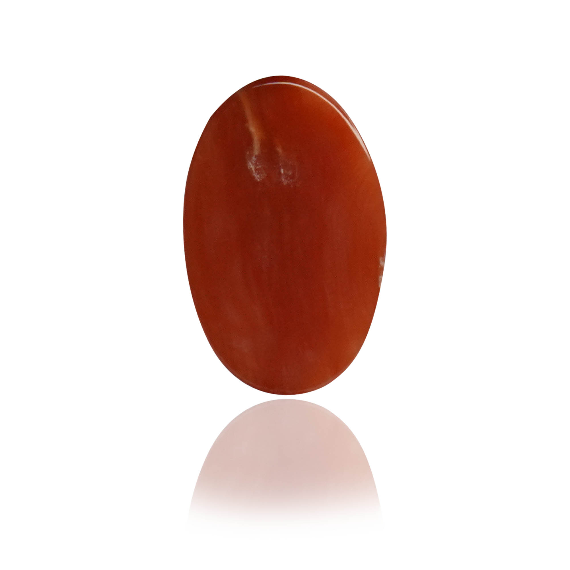 Natural Red Coral (Moonga) 3.64 Ct, Oval, Japanese (Lot CO066) – IGTL Certified – front view thumbnail
