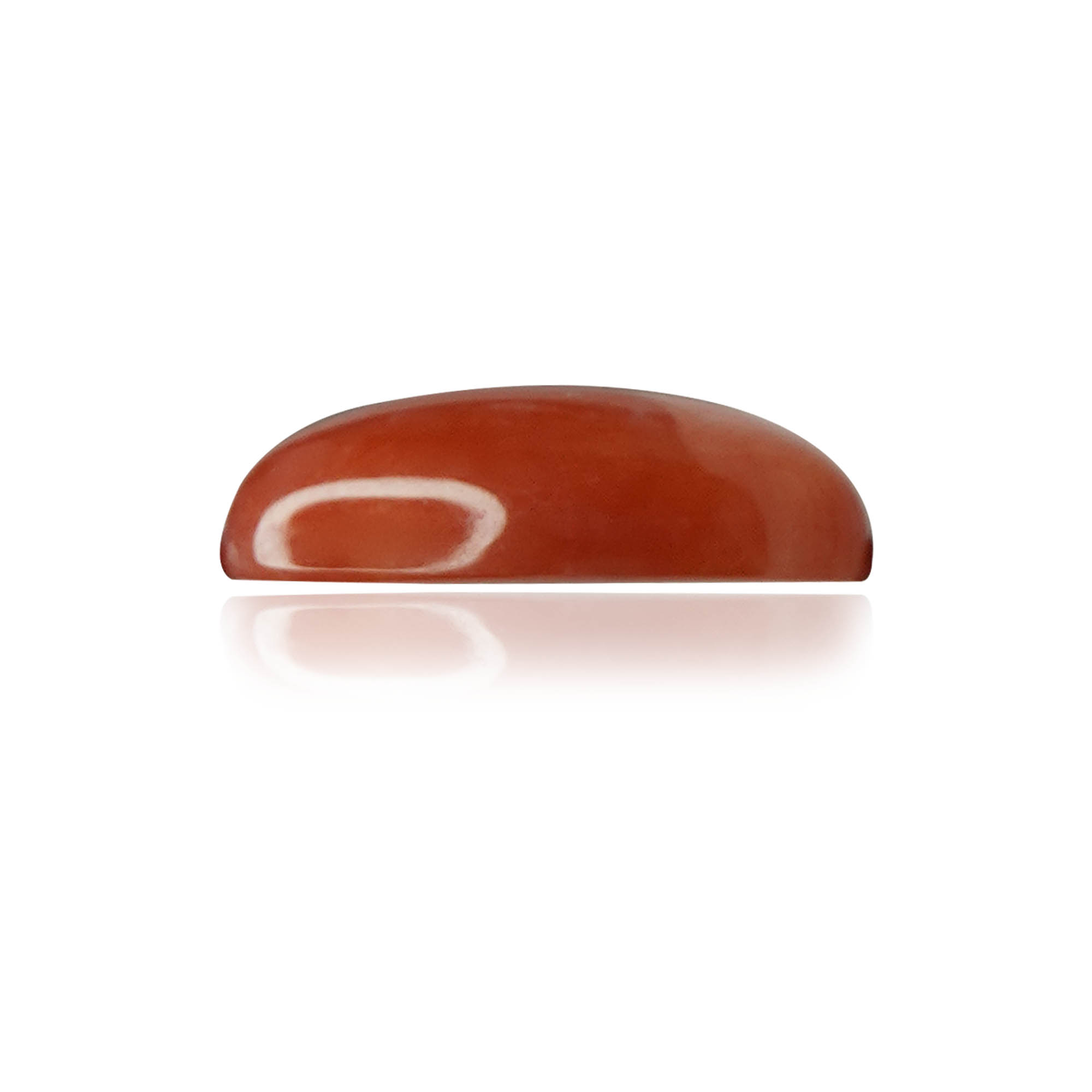 Natural Red Coral (Moonga) 3.64 Ct, Oval, Japanese (Lot CO066) – IGTL Certified – front view thumbnail