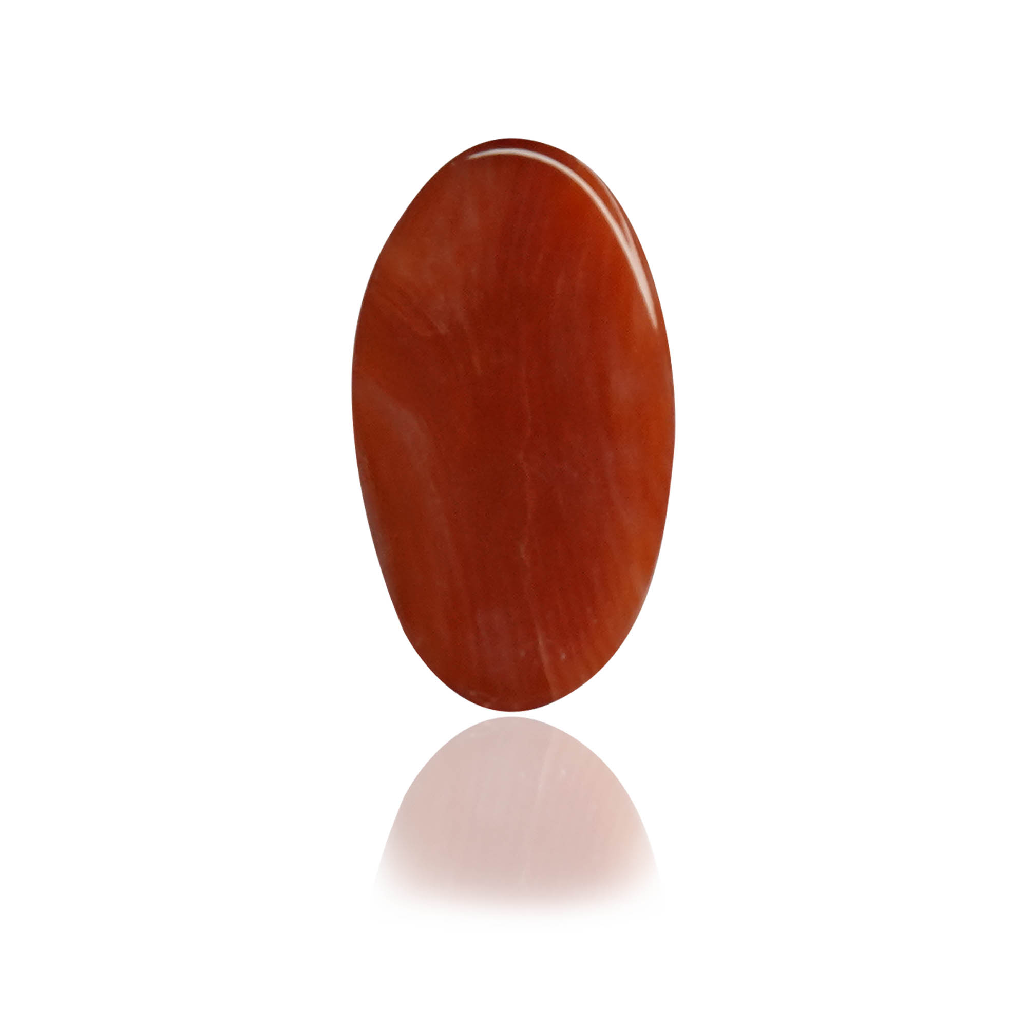 Natural Red Coral (Moonga) 3.64 Ct, Oval, Japanese (Lot CO069) – IGTL Certified – front view thumbnail