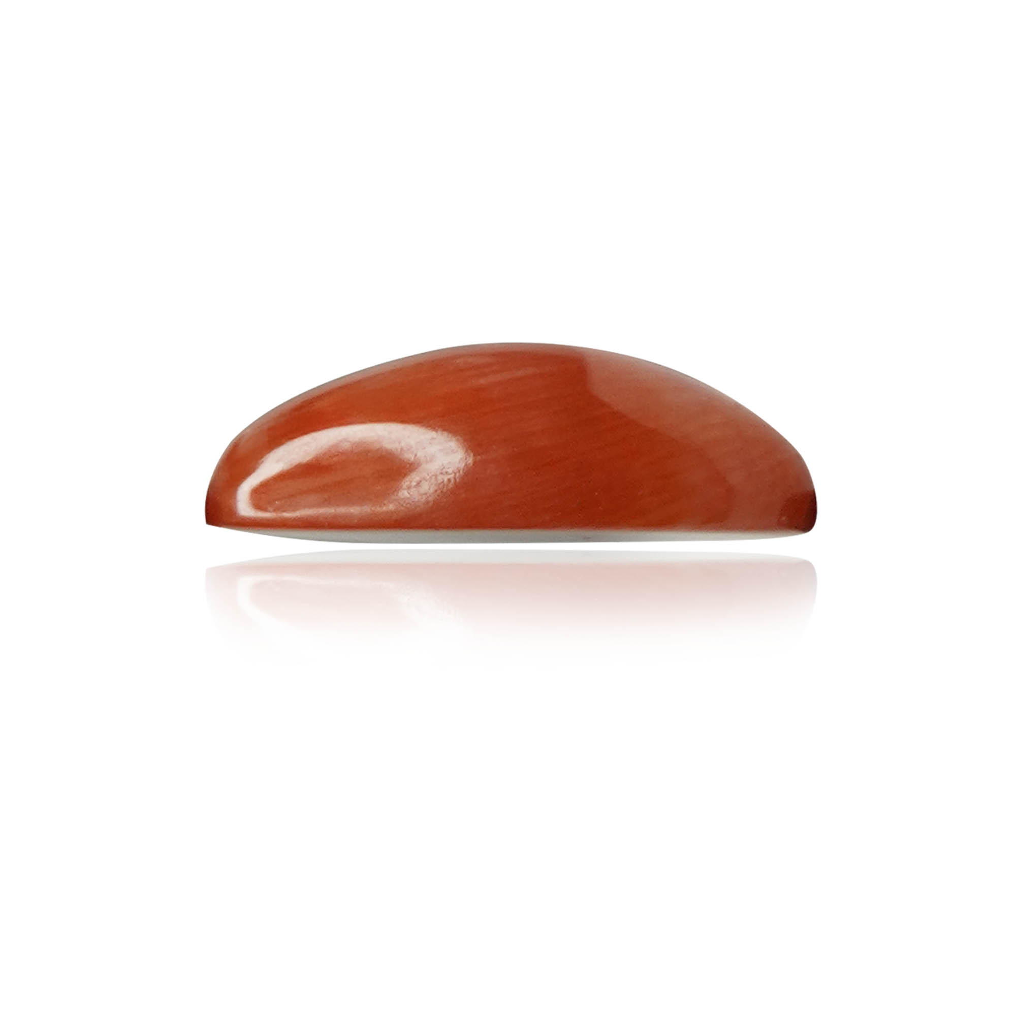 Natural Red Coral (Moonga) 3.64 Ct, Oval, Japanese (Lot CO069) – IGTL Certified – front view thumbnail