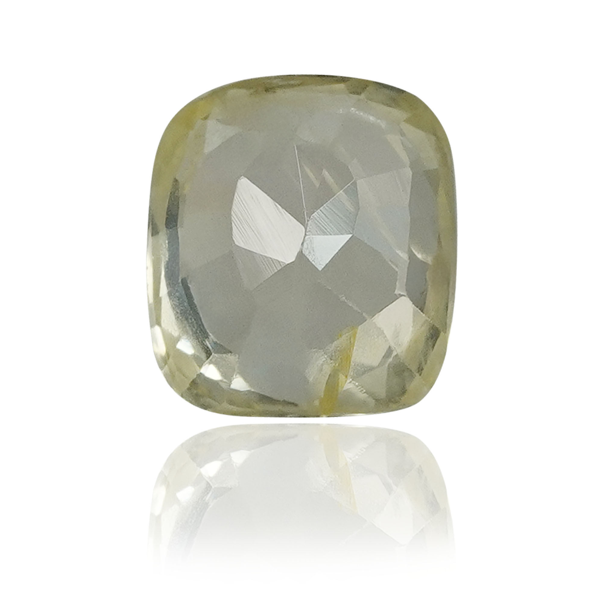 Natural Unheated Yellow Sapphire (Pukhraj) 1.66 Ct, Cushion, Ceylon – IGTL Certified – front view thumbnail