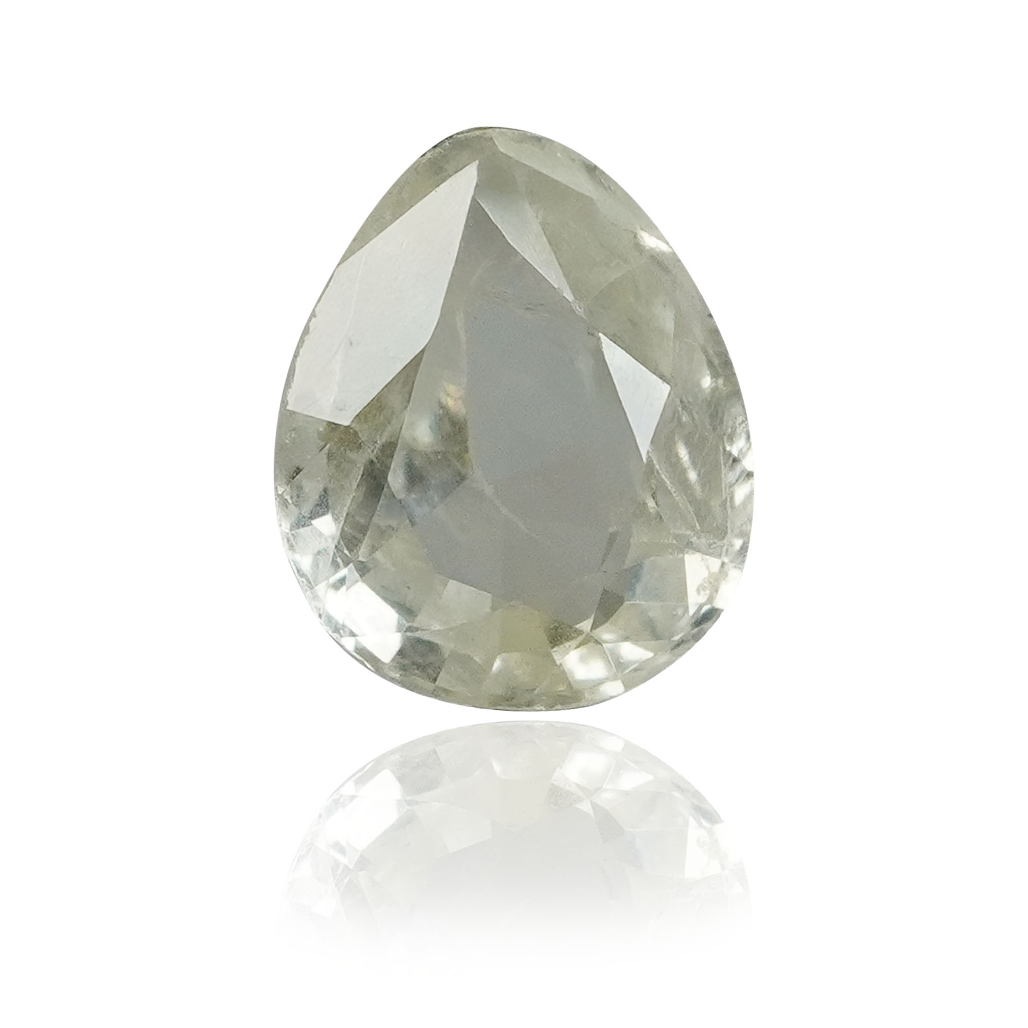 Natural Unheated Yellow Sapphire (Pukhraj) 1.21 Ct, Pear, Ceylon – IGTL Certified – front view thumbnail