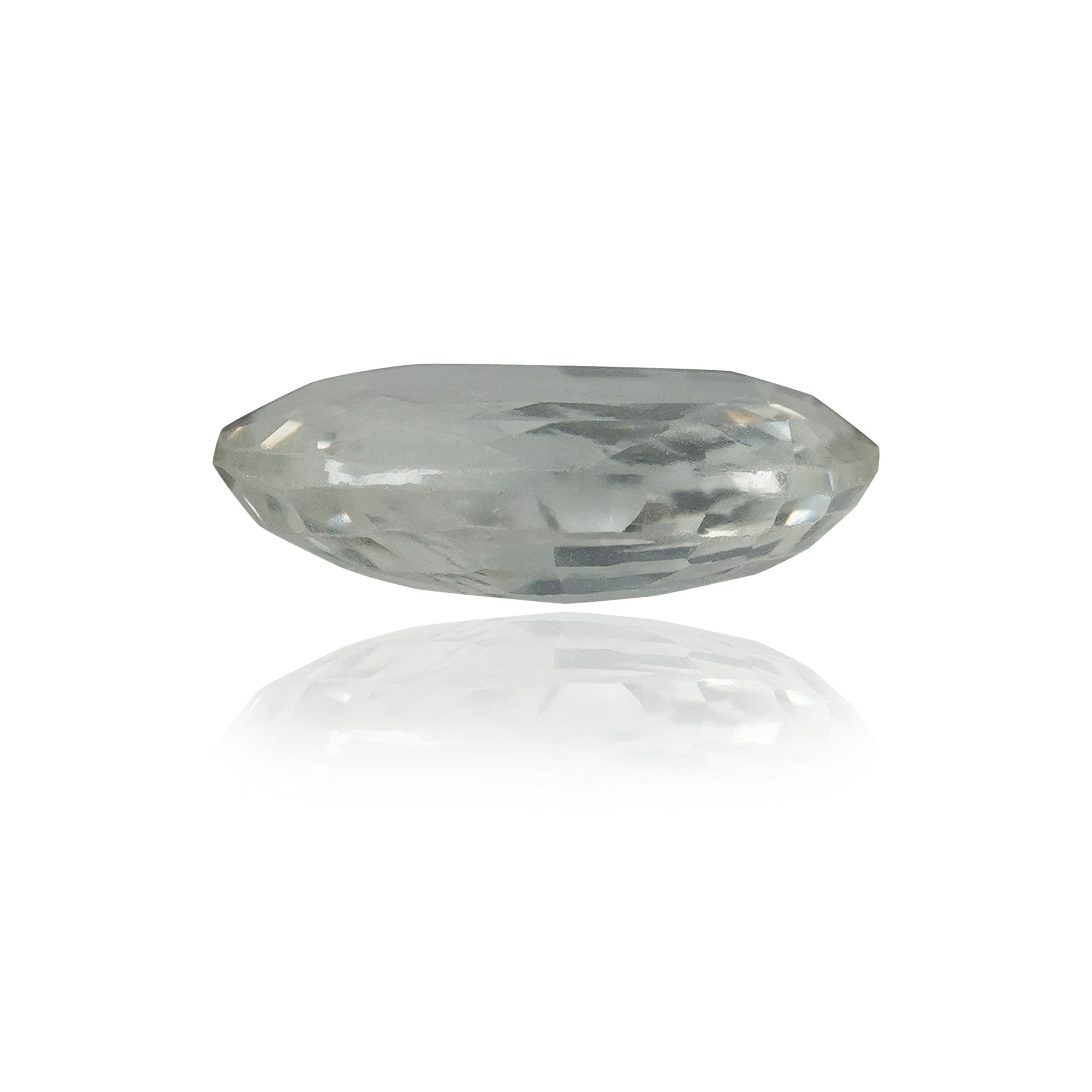 Natural Unheated White Sapphire 1.98 Ct, Oval, Ceylon – IGTL Certified – front view thumbnail