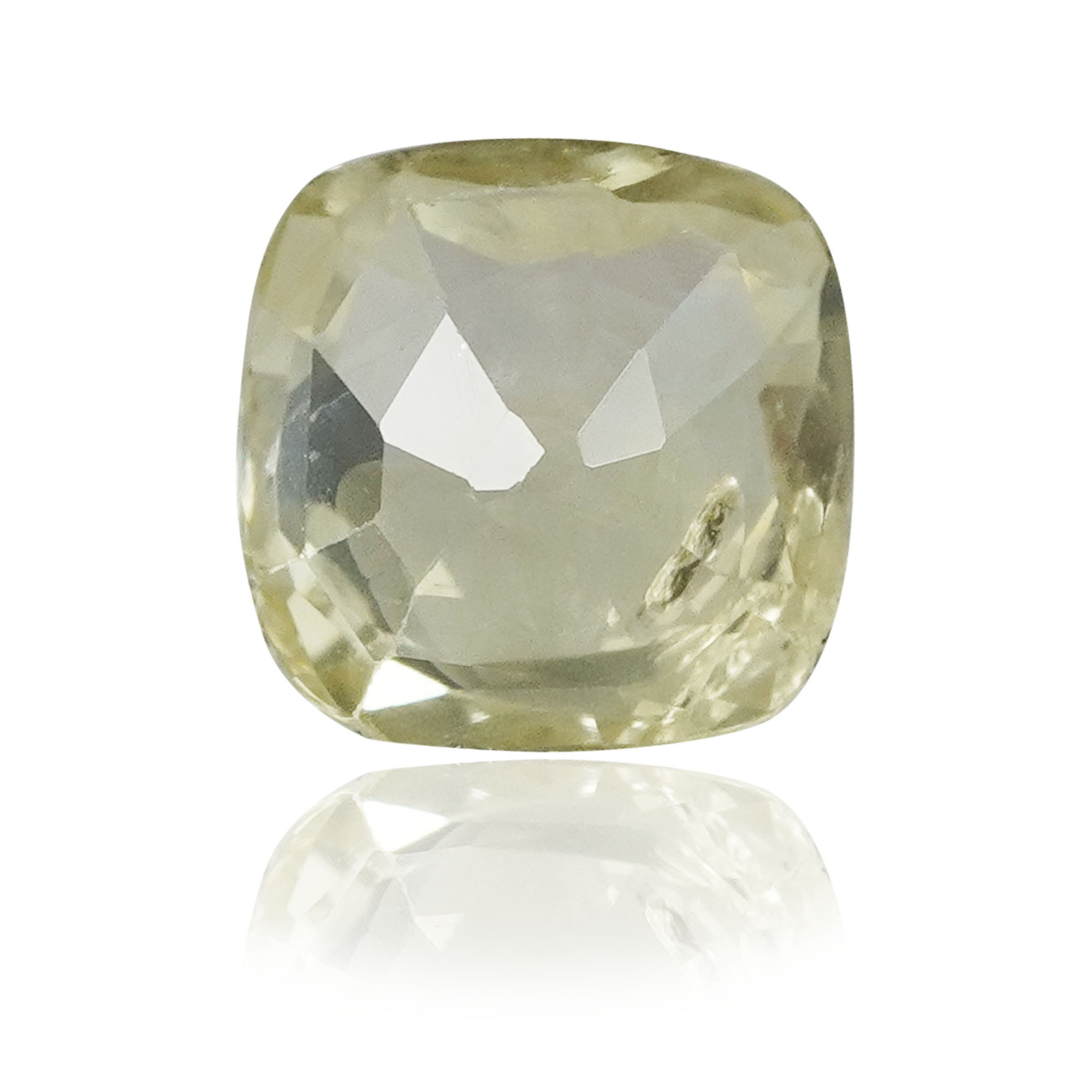 Natural Unheated Yellow Sapphire (Pukhraj) 1.13 Ct, Cushion, Ceylon – IGTL Certified – front view thumbnail