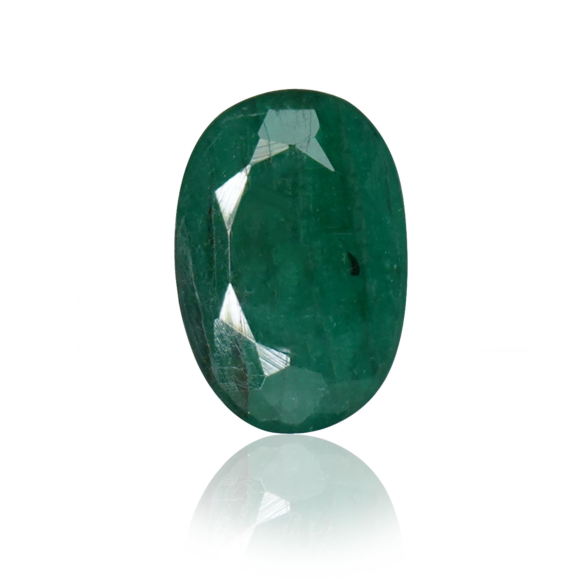 Natural Emerald (Panna) 2.41 Ct, Oval, Zambia – IGTL Certified – front view thumbnail