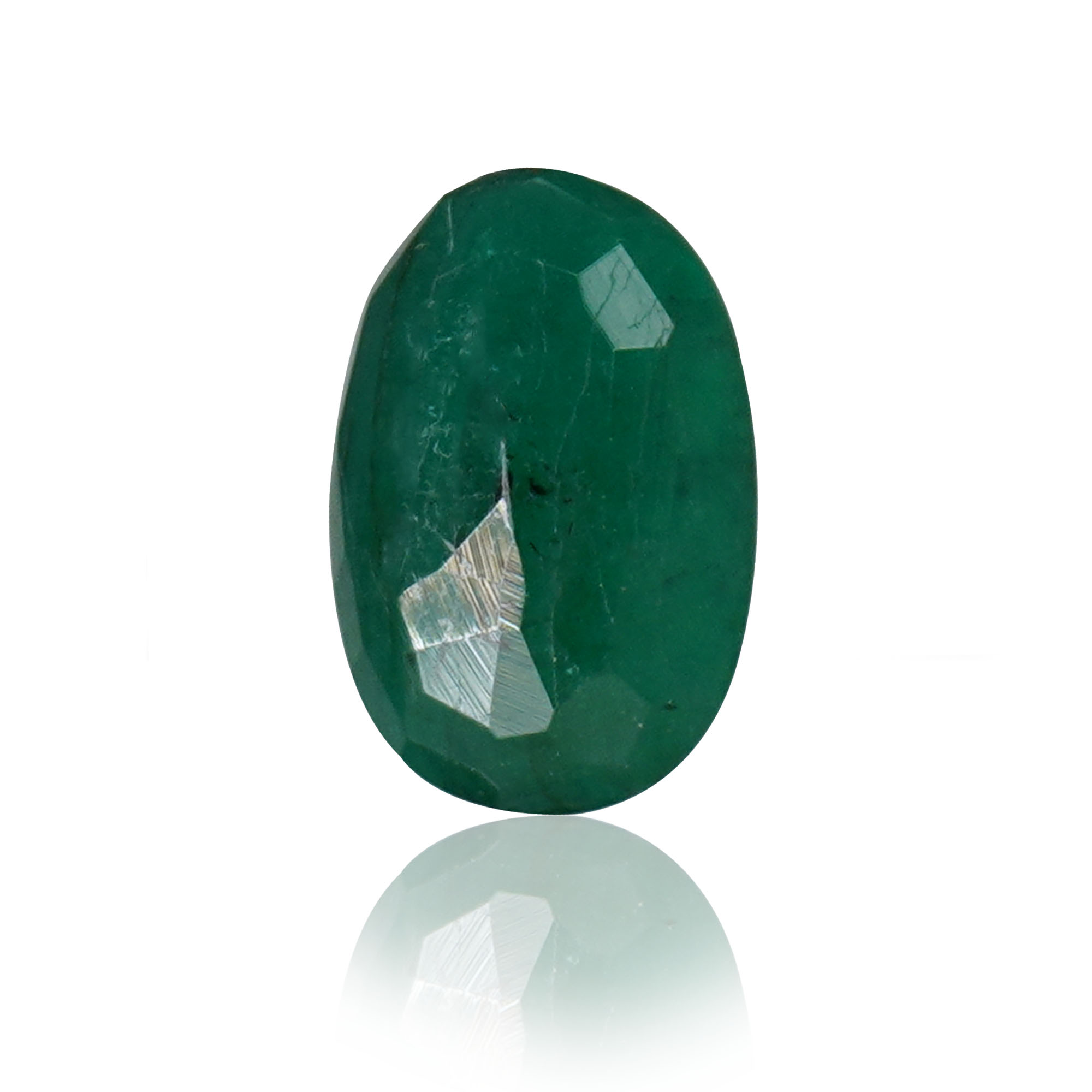 Natural Emerald (Panna) 2.41 Ct, Oval, Zambia – IGTL Certified – front view thumbnail