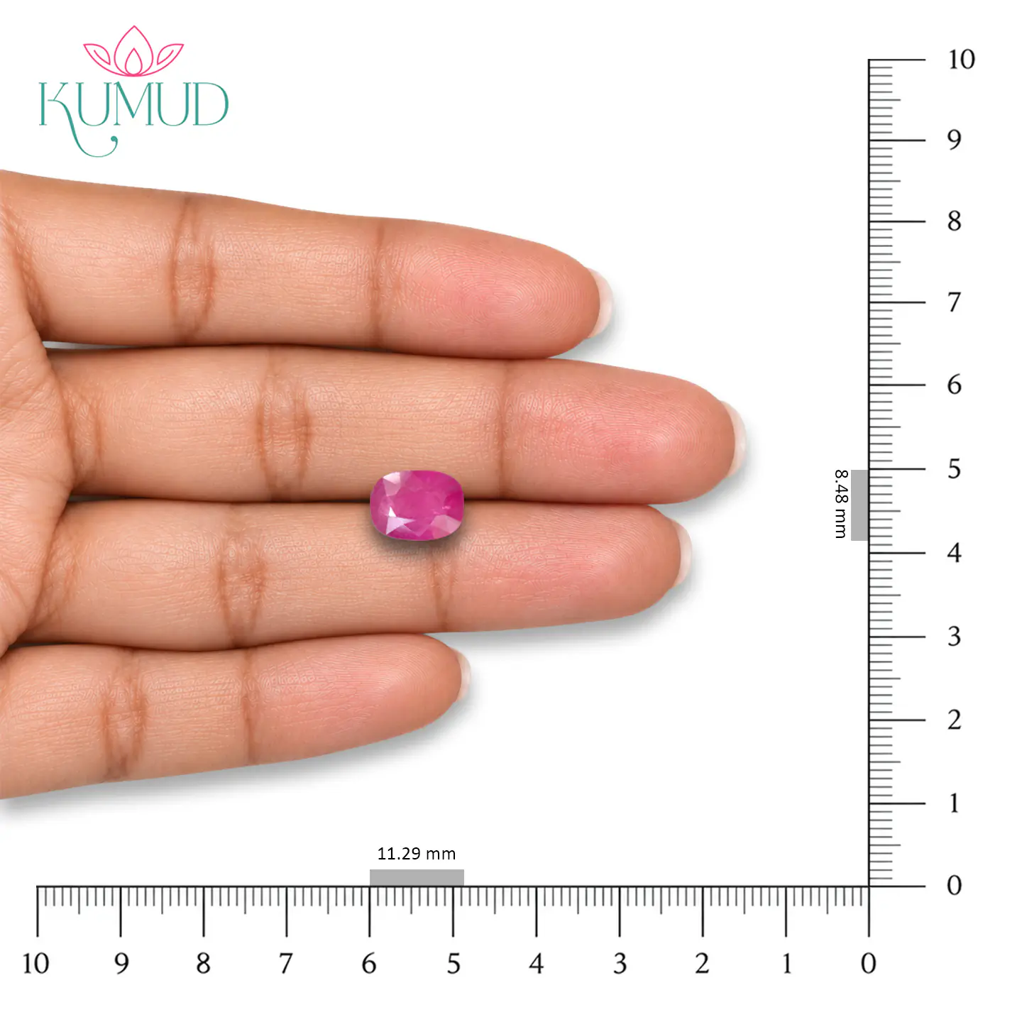 Natural Ruby (Manik) 7.23 Ct, Oval – Glass-filled, IGTL Certified – front view thumbnail