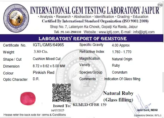 Certificate