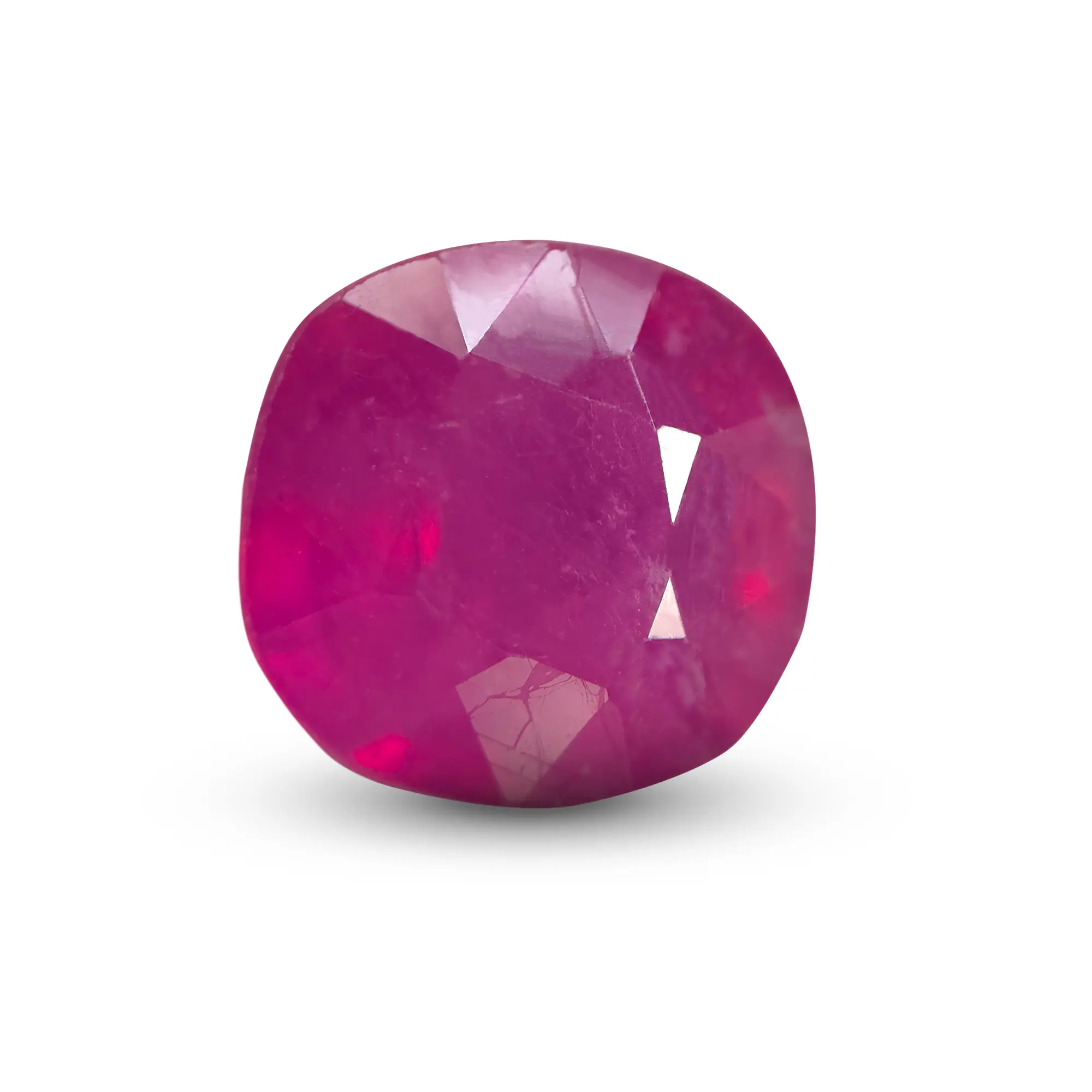 Natural Ruby (Manik) 3.8 Ct, Cushion – Glass-filled, IGTL Certified – front view thumbnail