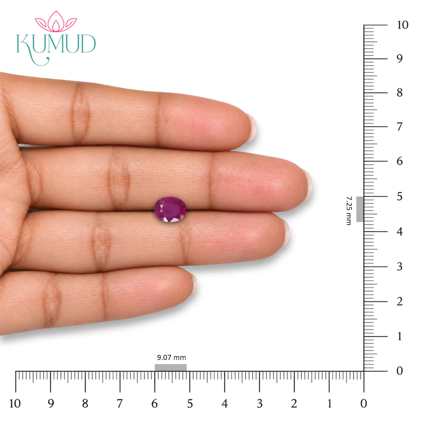 Natural Ruby (Manik) 2.51 Ct, Oval – Glass-filled, IGTL Certified – front view thumbnail