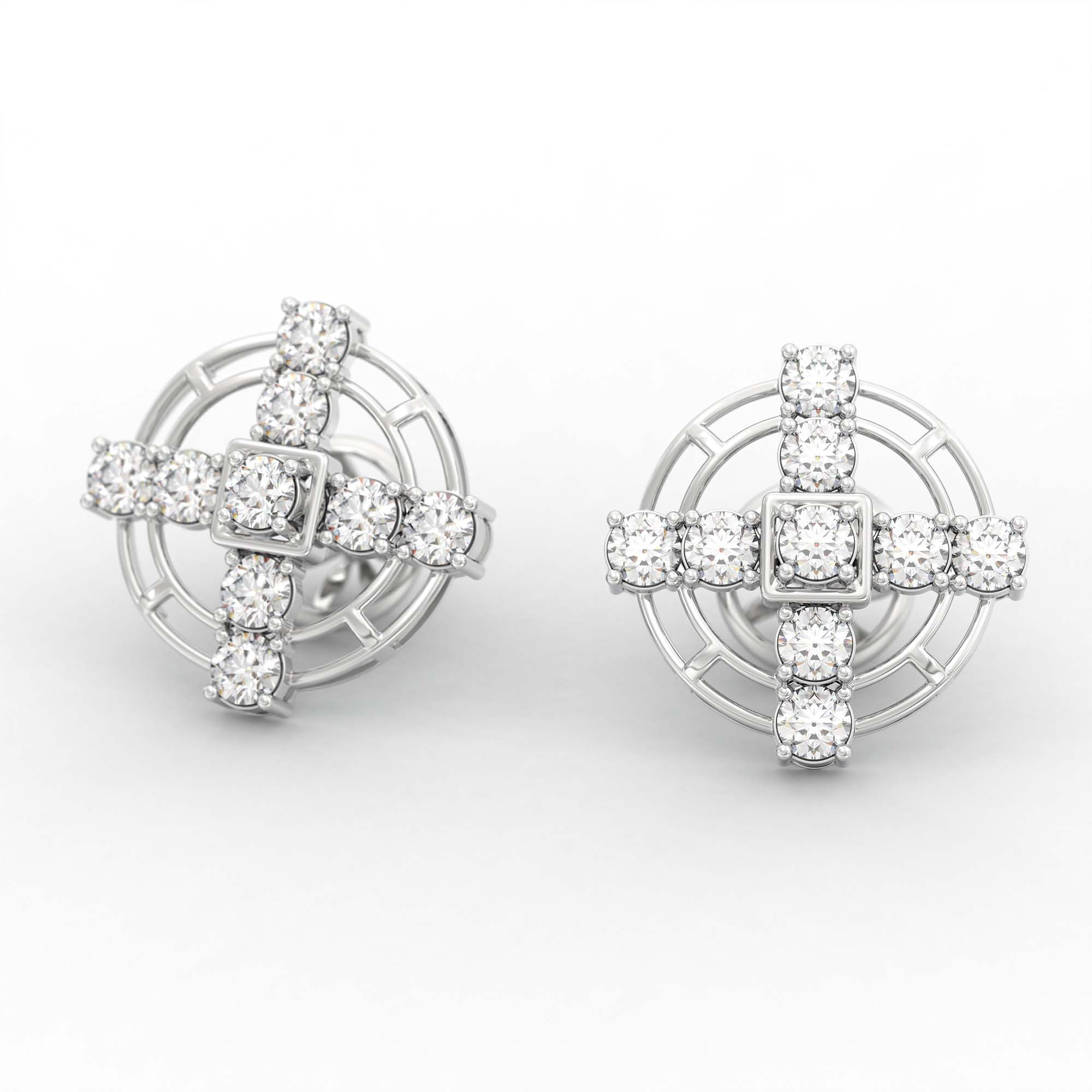 Tops Earring in 18K White Gold with Lab grown diamond thumbnail