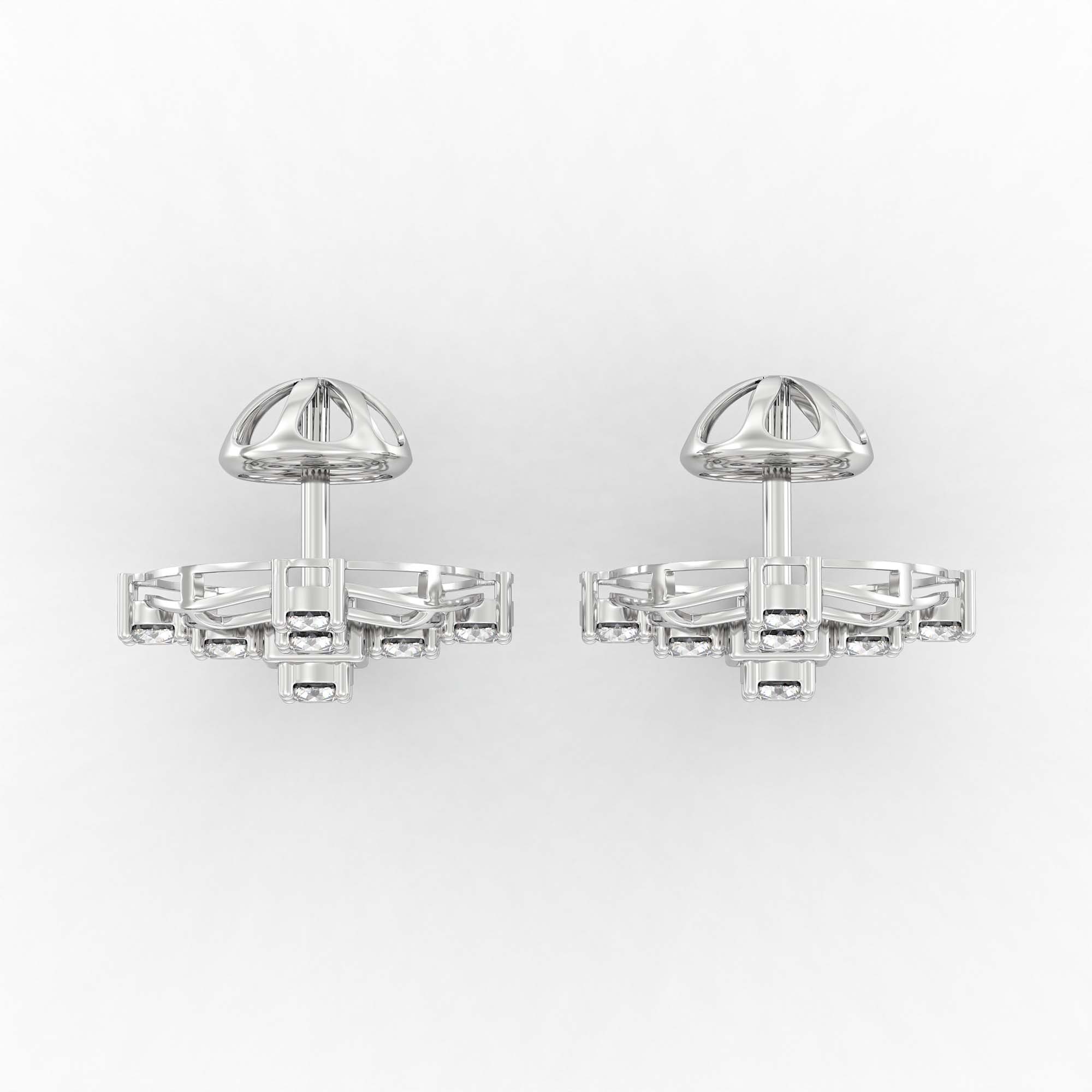Tops Earring in 18K White Gold with Lab grown diamond thumbnail