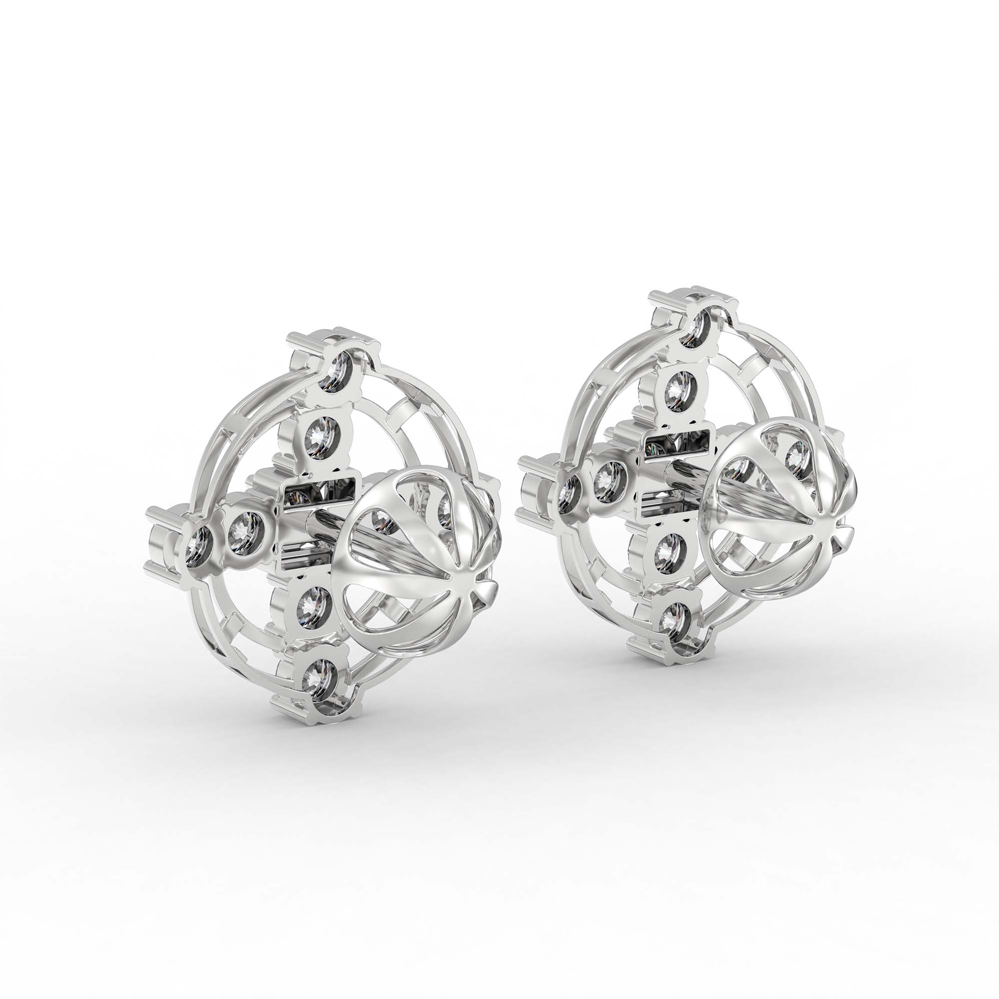 Tops Earring in 18K White Gold with Lab grown diamond thumbnail