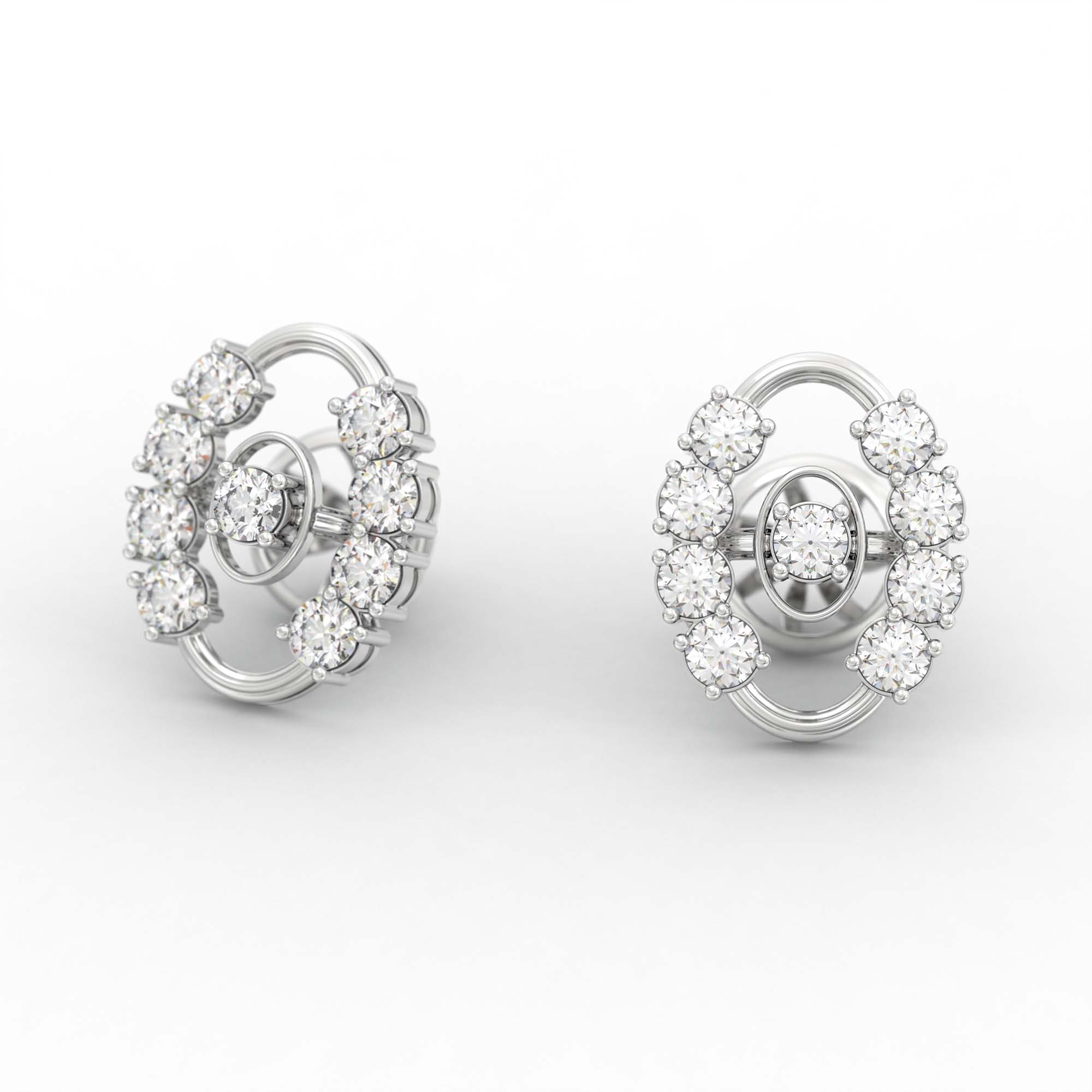 Tops Earring in 18K White Gold with Lab grown diamond thumbnail