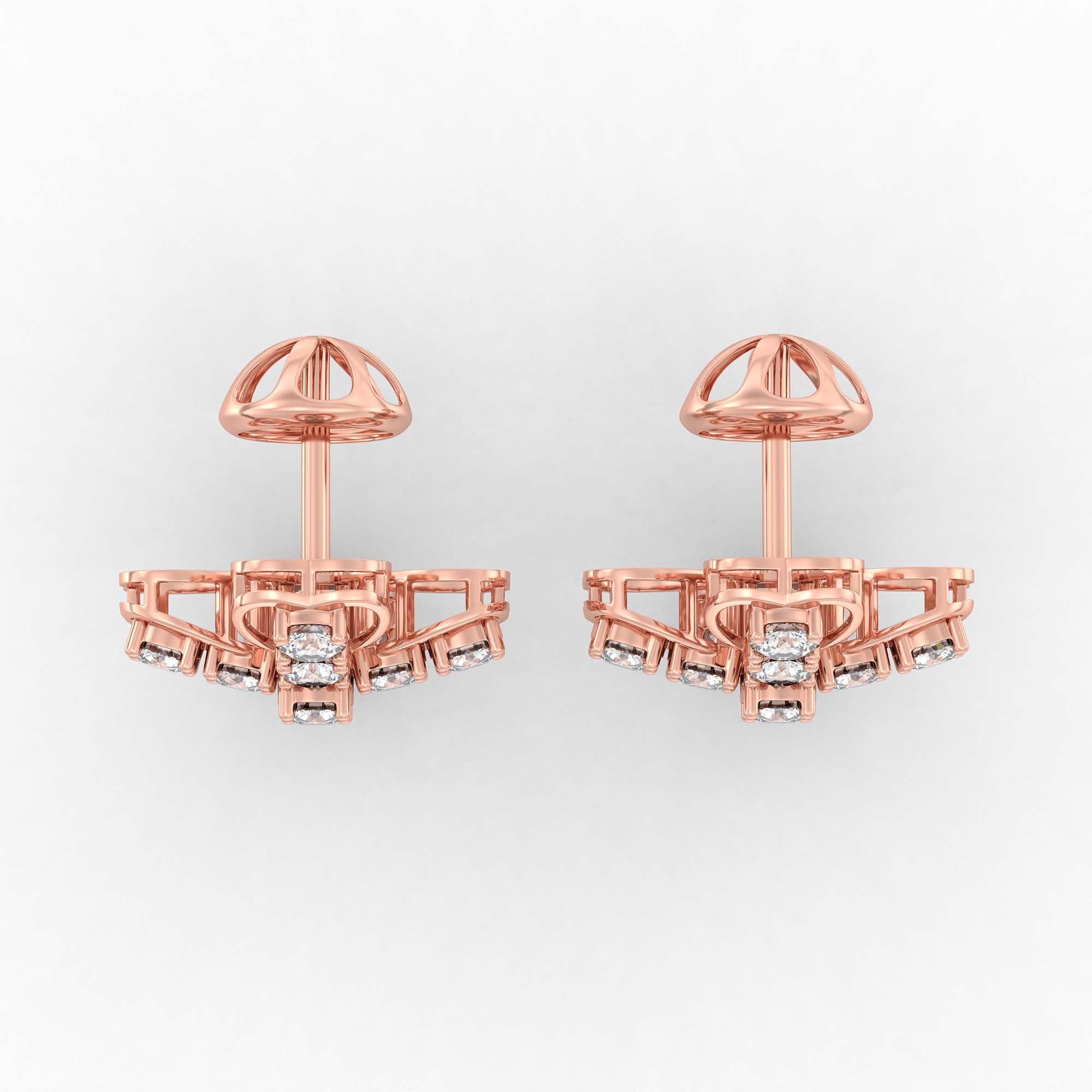 Tops Earring in 18K Rose Gold with Lab grown diamond thumbnail
