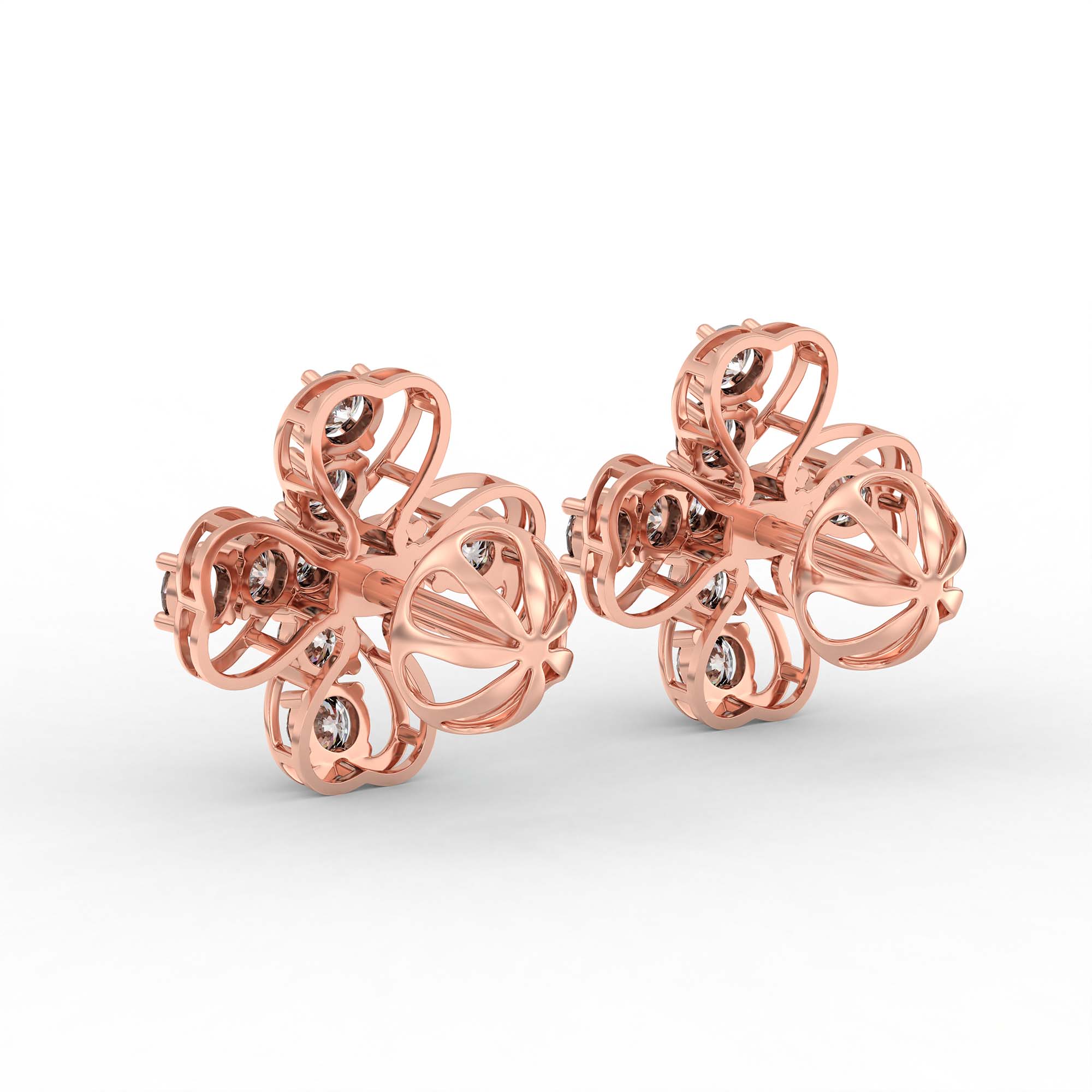 Tops Earring in 18K Rose Gold with Lab grown diamond thumbnail