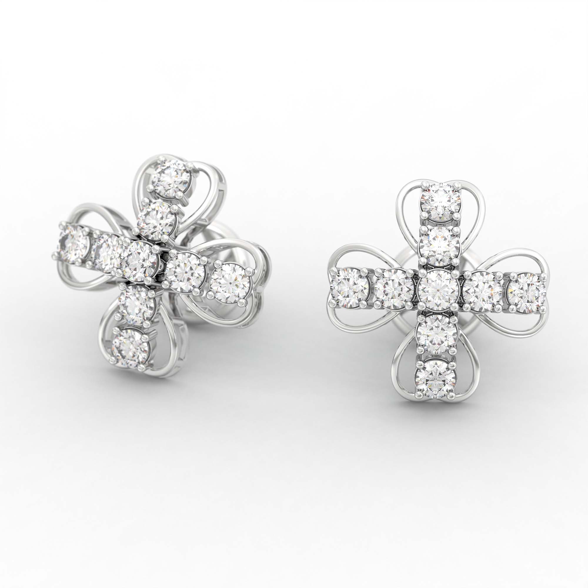 Tops Earring in 18K White Gold with Lab grown diamond thumbnail