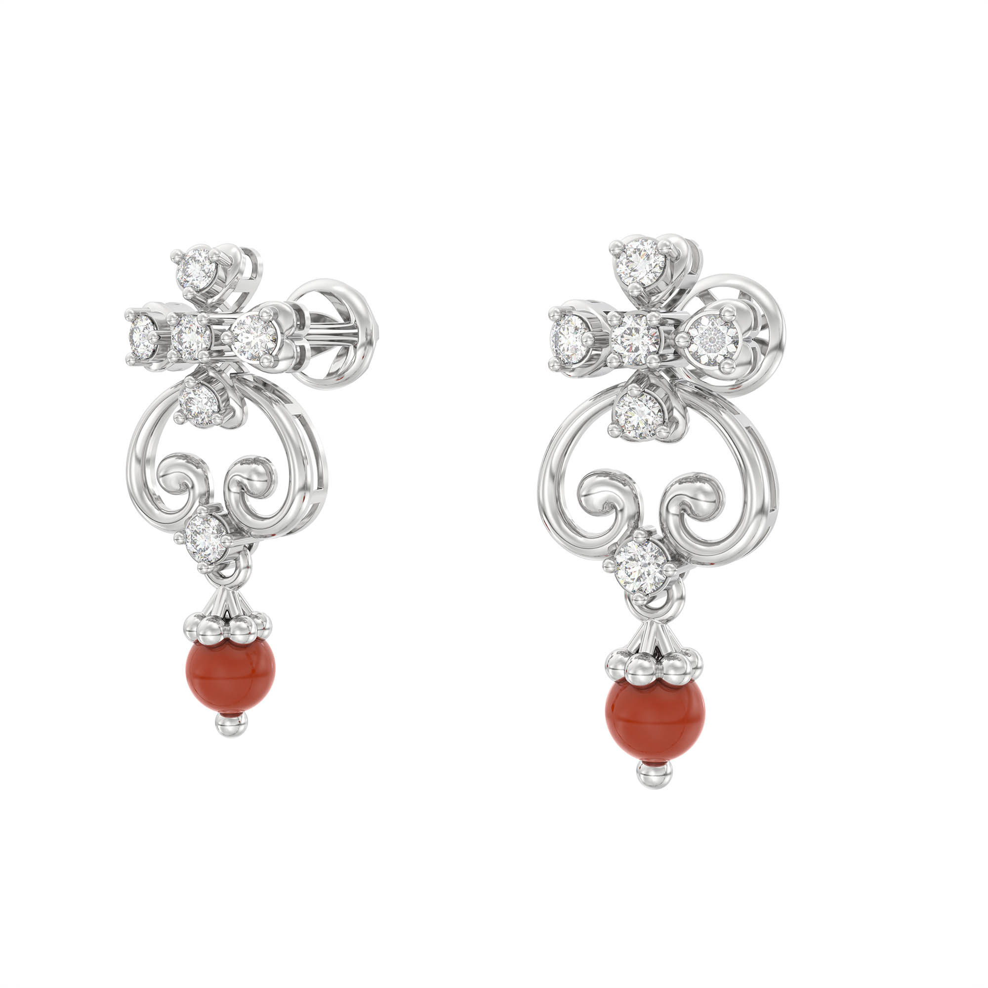Lab-Grown Diamond Necklace and Earring Set in 18K White Gold – 1.58 Ct, 58 Diamonds thumbnail
