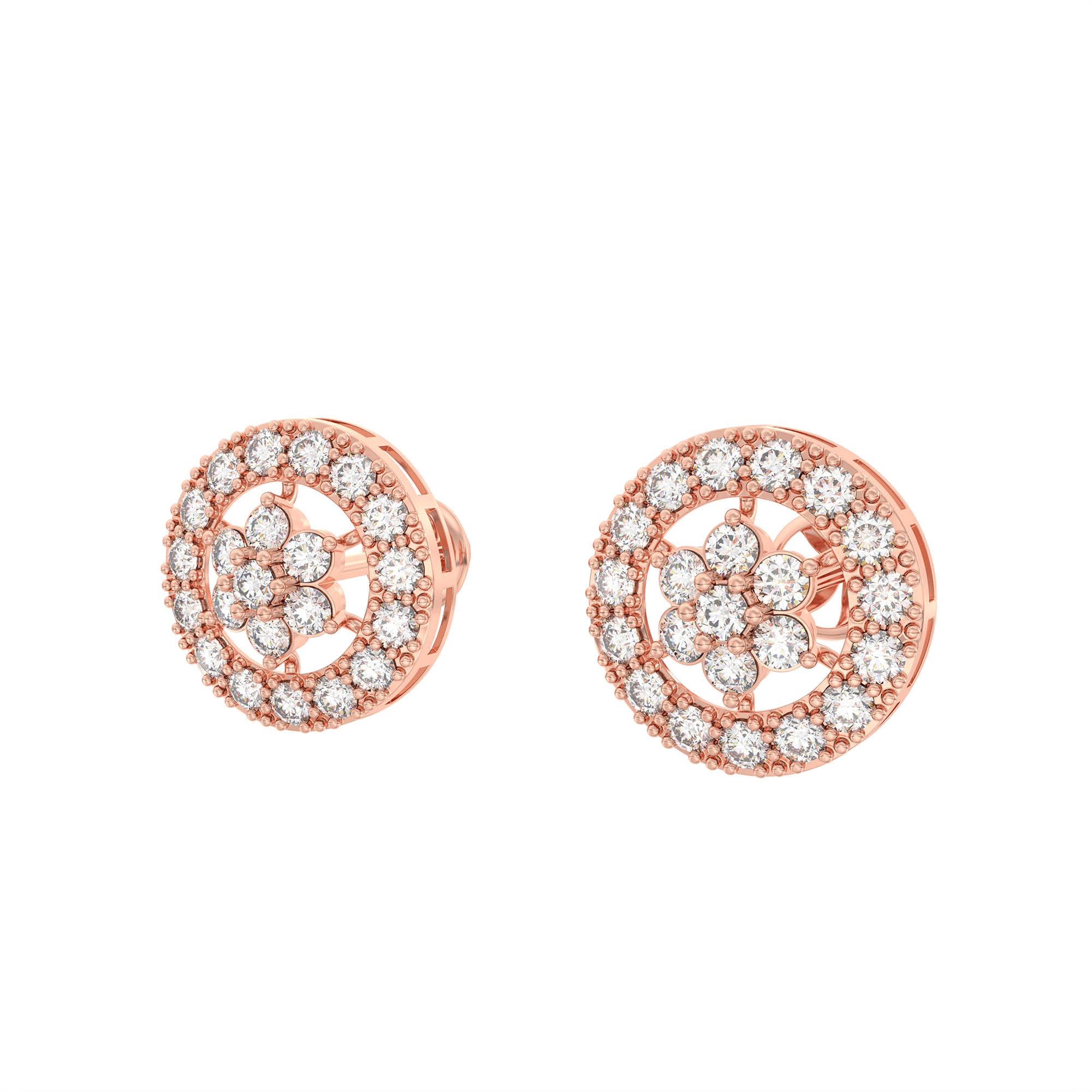 Lab-Grown Diamond Necklace and Earring Set in 18K Rose Gold – 9.25 Ct, 324 Diamonds thumbnail