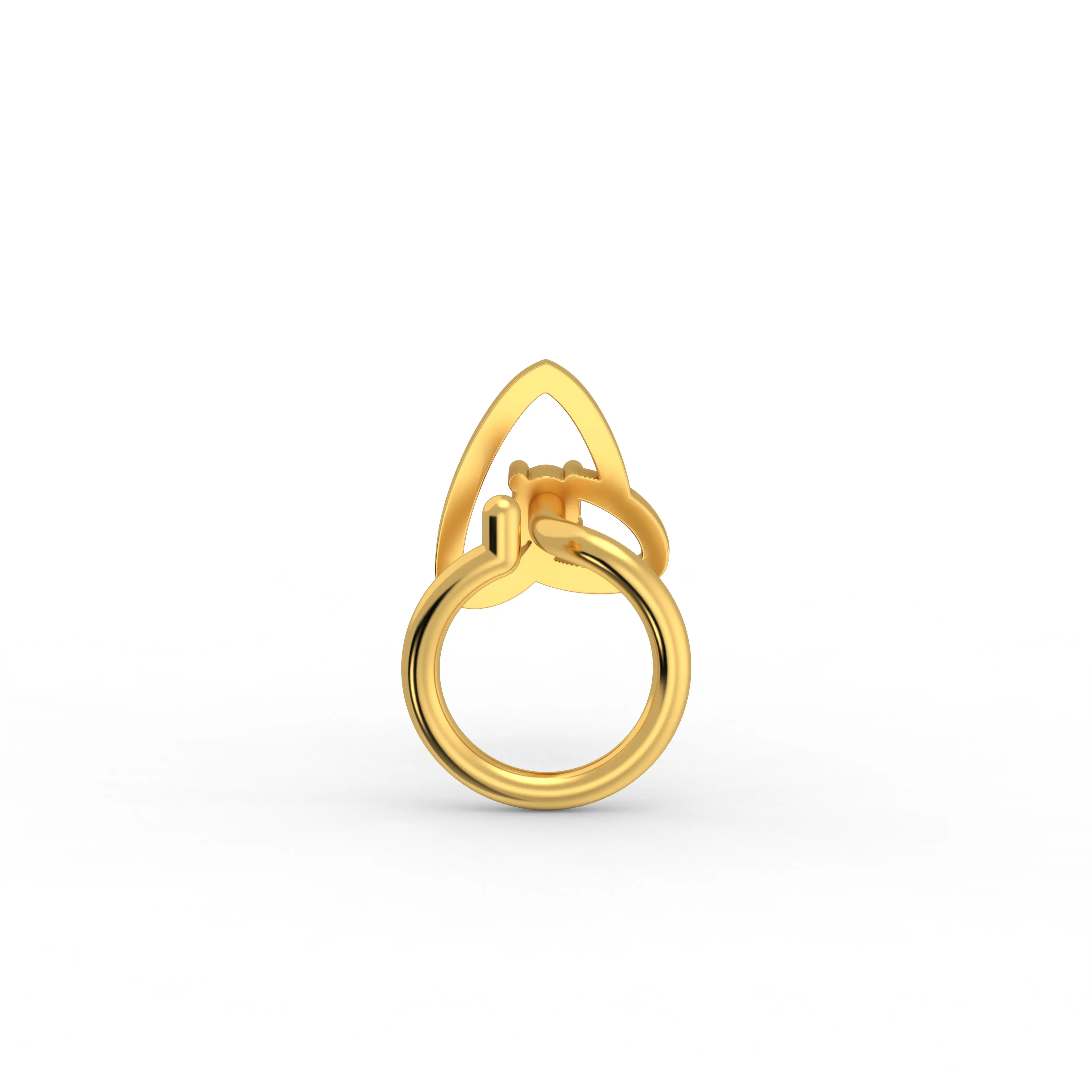 Lab-Grown Diamond Nose Pin in 22K Yellow Gold – 0.01 Ct, 0.5 g (Design K1-17) thumbnail